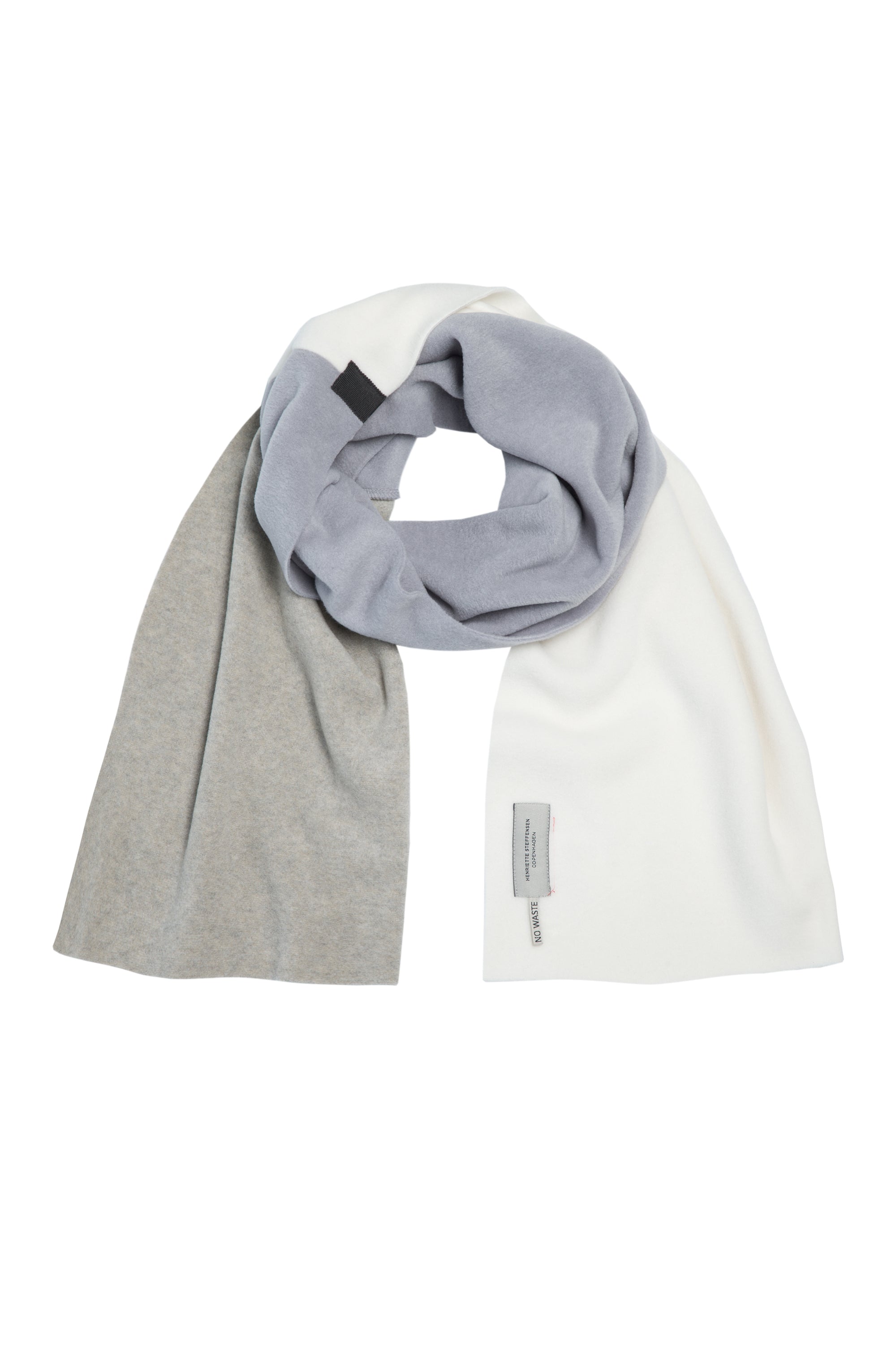 HENRIETTE STEFFENSEN COPENHAGEN NO WASTE TØRKLÆDE - 4063NW SCARFS PATCH GREY BLUE 511