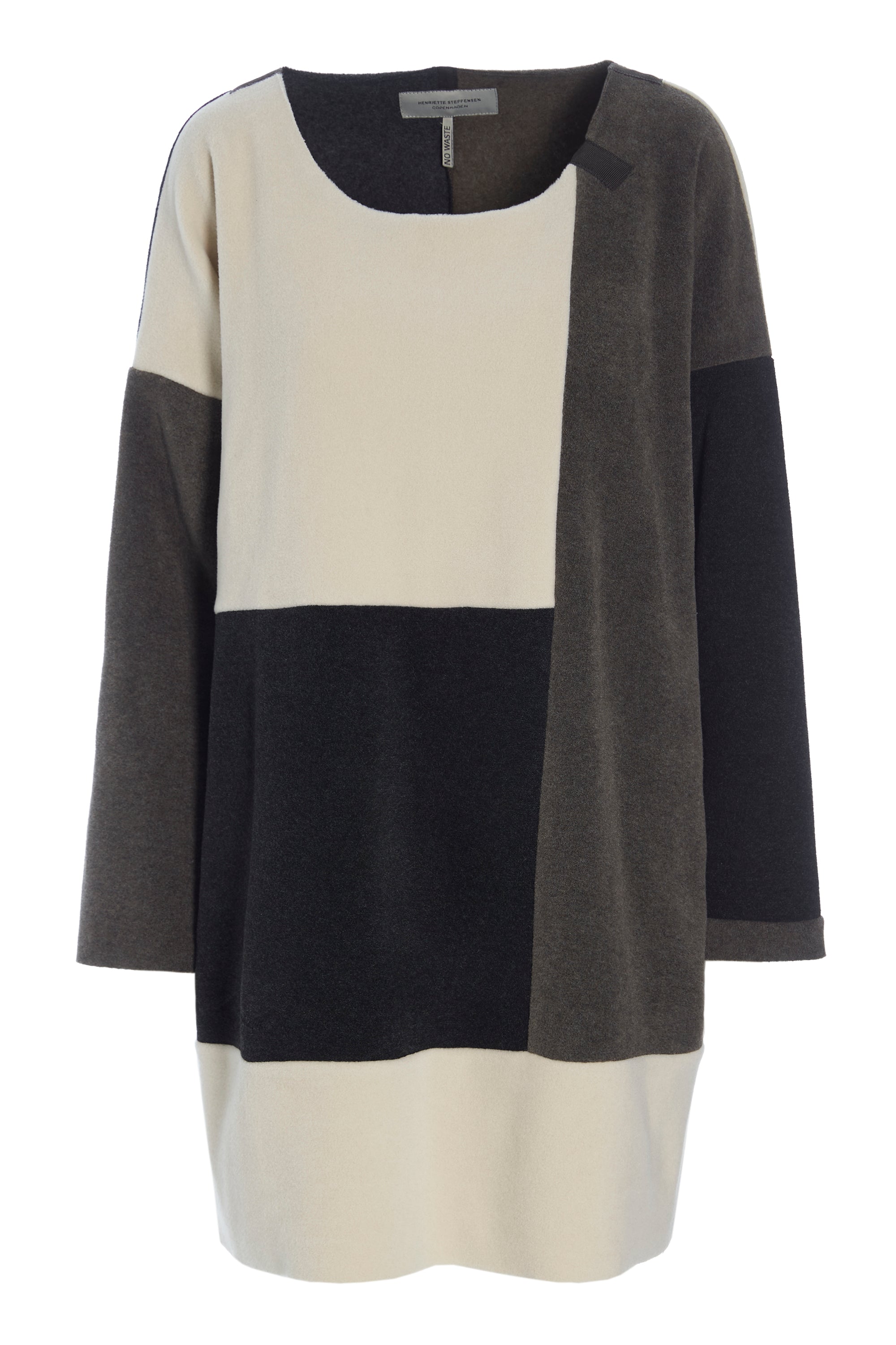 HENRIETTE STEFFENSEN COPENHAGEN NO WASTE TUNIKA - 1322 TUNICS BARK/KIT/SOFT BLACK 643