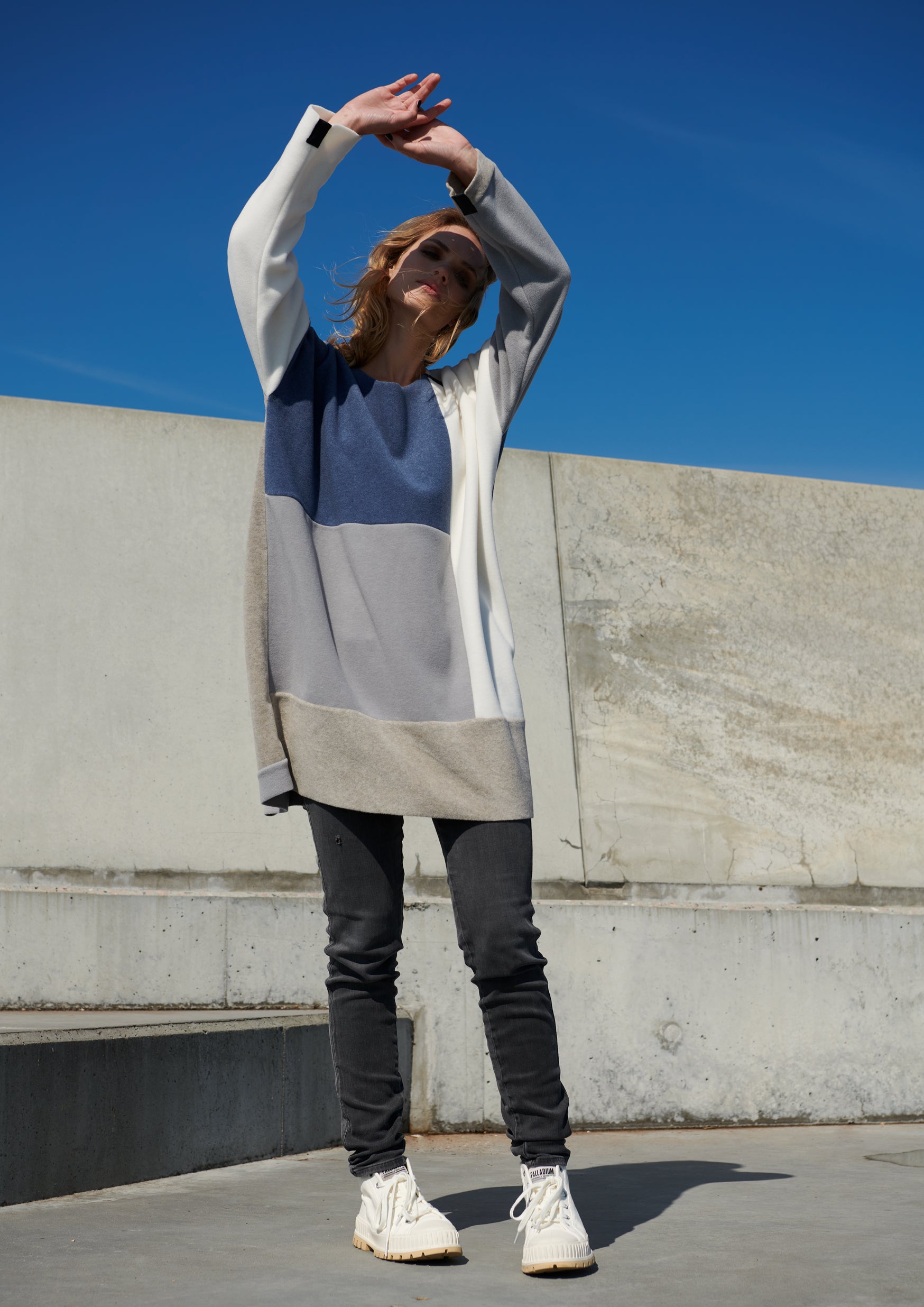 HENRIETTE STEFFENSEN COPENHAGEN NO WASTE TUNIKA - 1322 TUNICS BLUE MIX 113