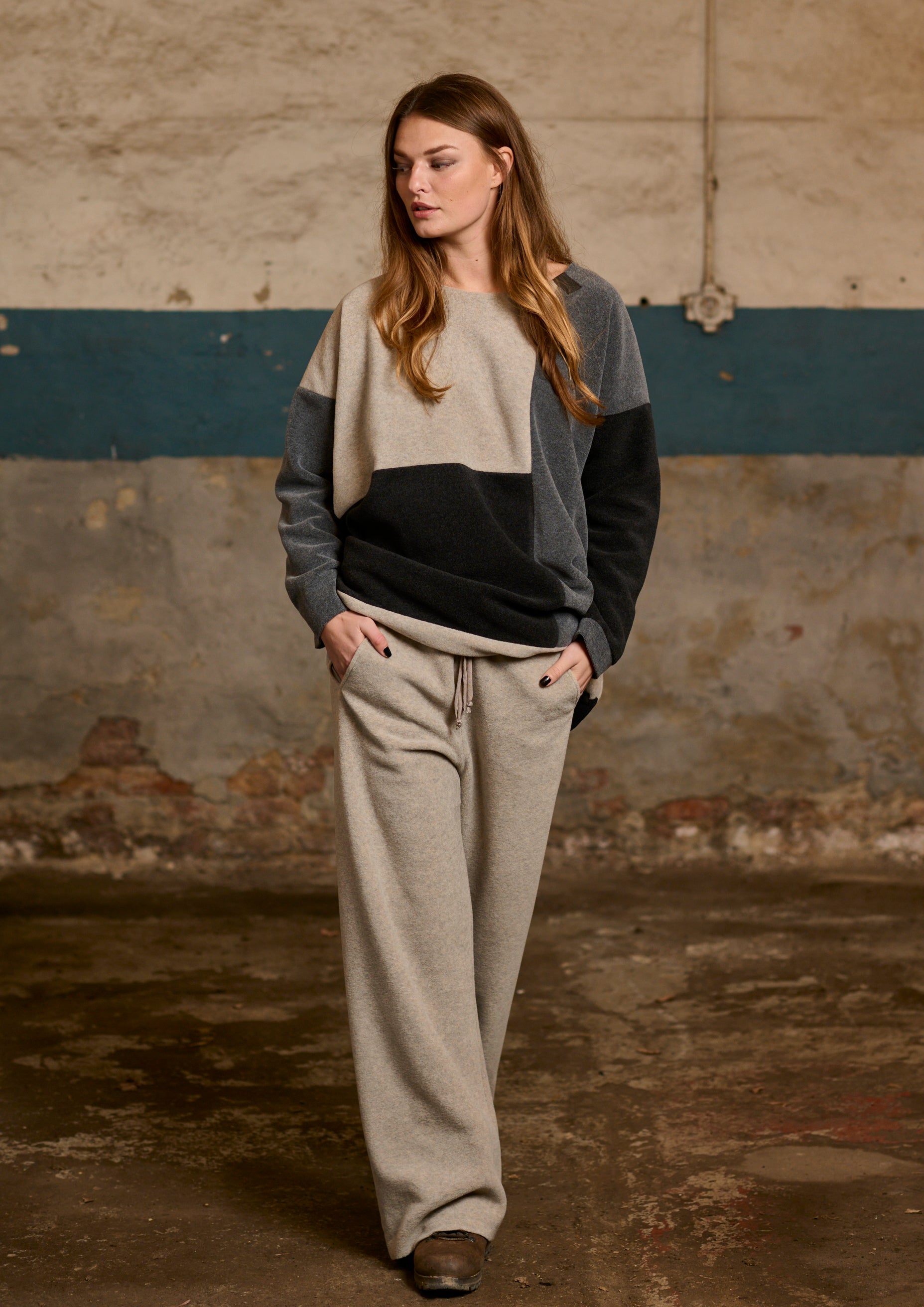 HENRIETTE STEFFENSEN COPENHAGEN NO WASTE TUNIKA - 1322 TUNICS GREY/SAND 644