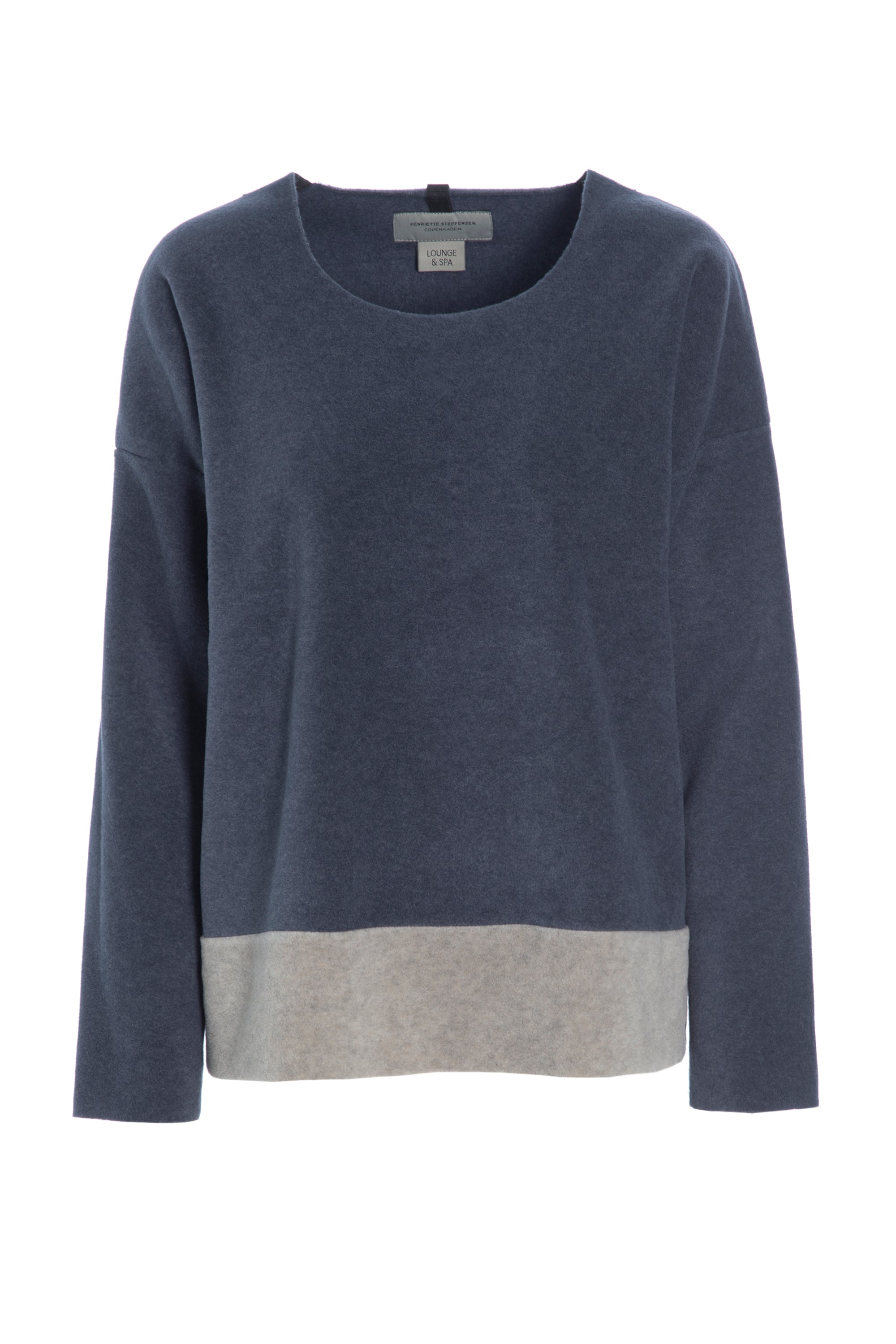 HENRIETTE STEFFENSEN COPENHAGEN ONE SIZE BLUSE KVINDER - 1335 BLOUSES & SWEATERS SOFT BLUE/SAND 453
