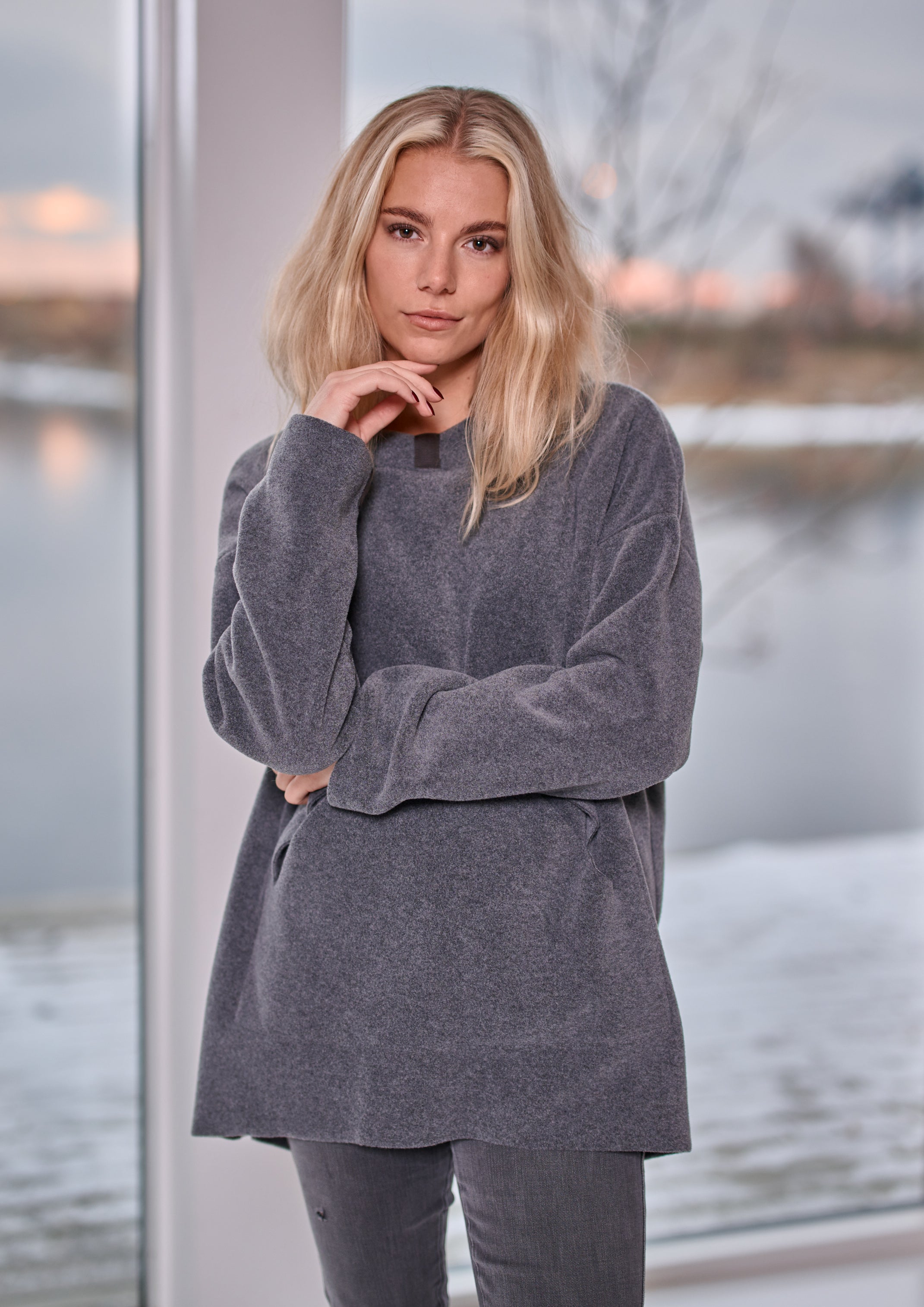 HENRIETTE STEFFENSEN COPENHAGEN OVERSIZE HÆTTETRØJE - 7160 HOODIES GREY 905