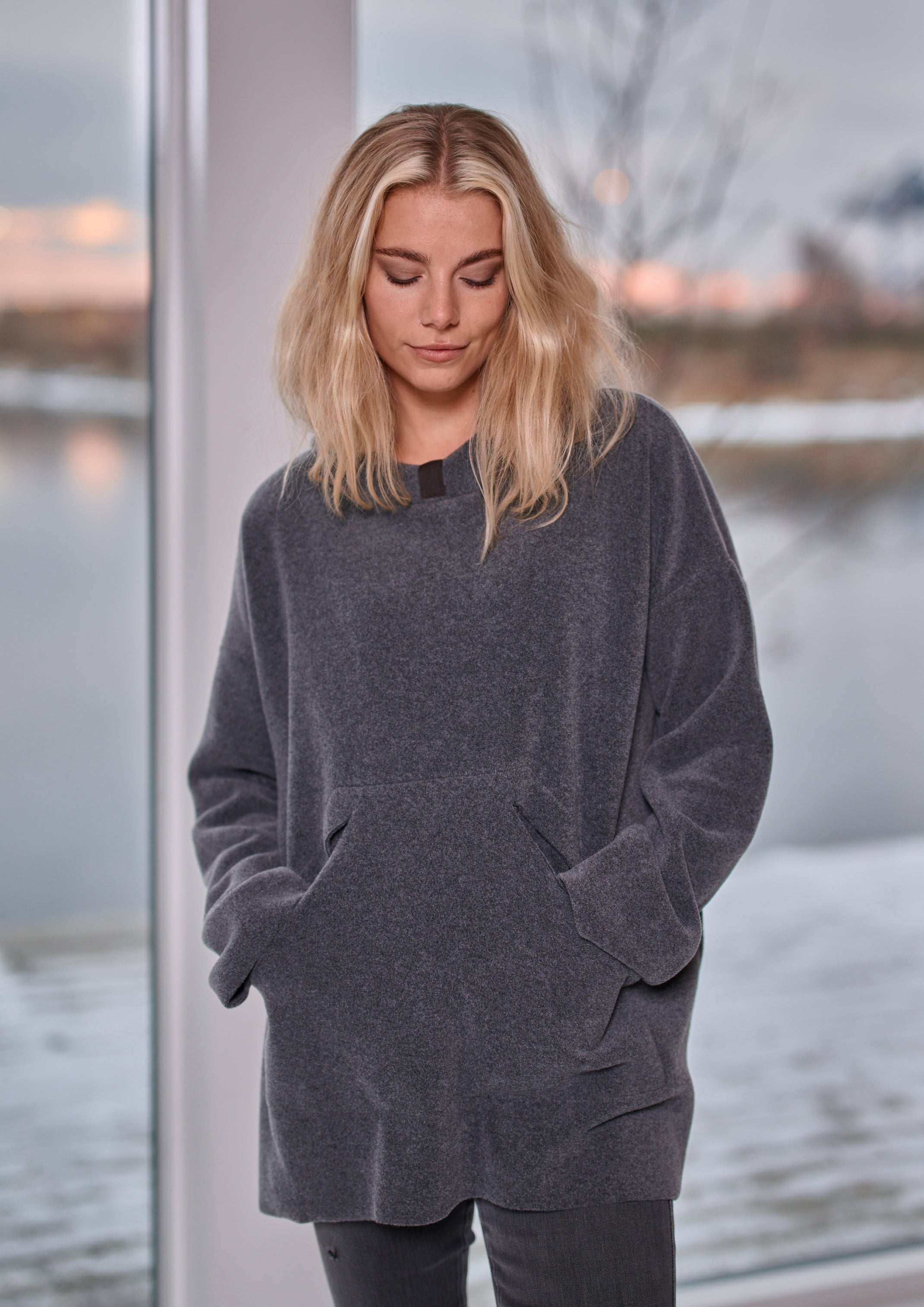 HENRIETTE STEFFENSEN COPENHAGEN OVERSIZE HÆTTETRØJE - 7160 HOODIES GREY 905