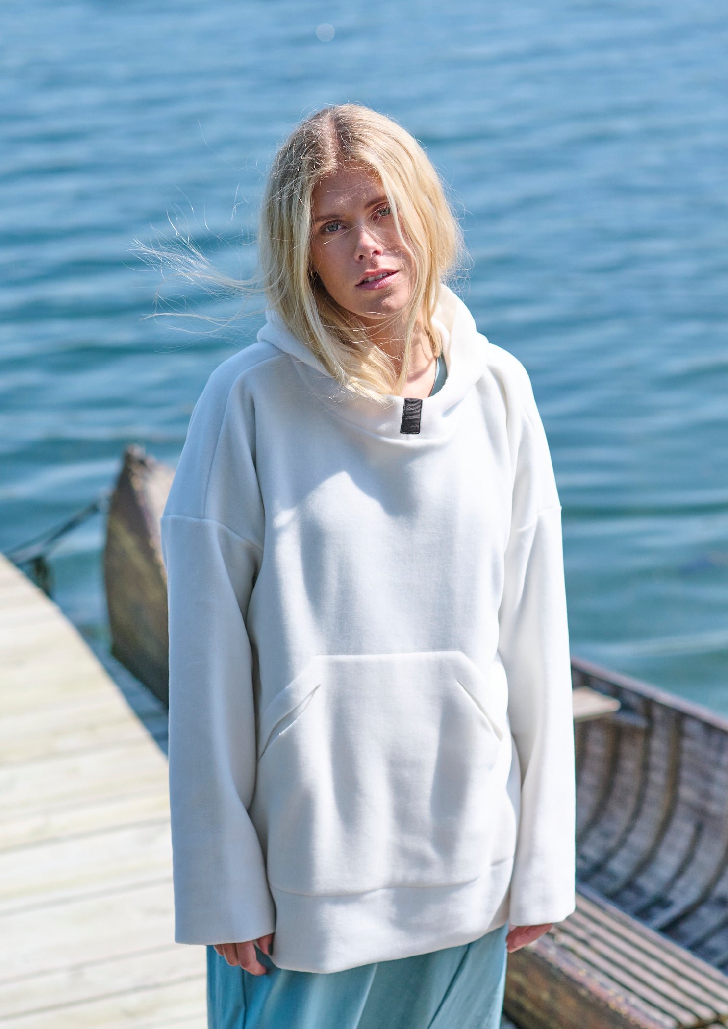 HENRIETTE STEFFENSEN COPENHAGEN OVERSIZE HÆTTETRØJE - 7160 HOODIES OFF WHITE 802
