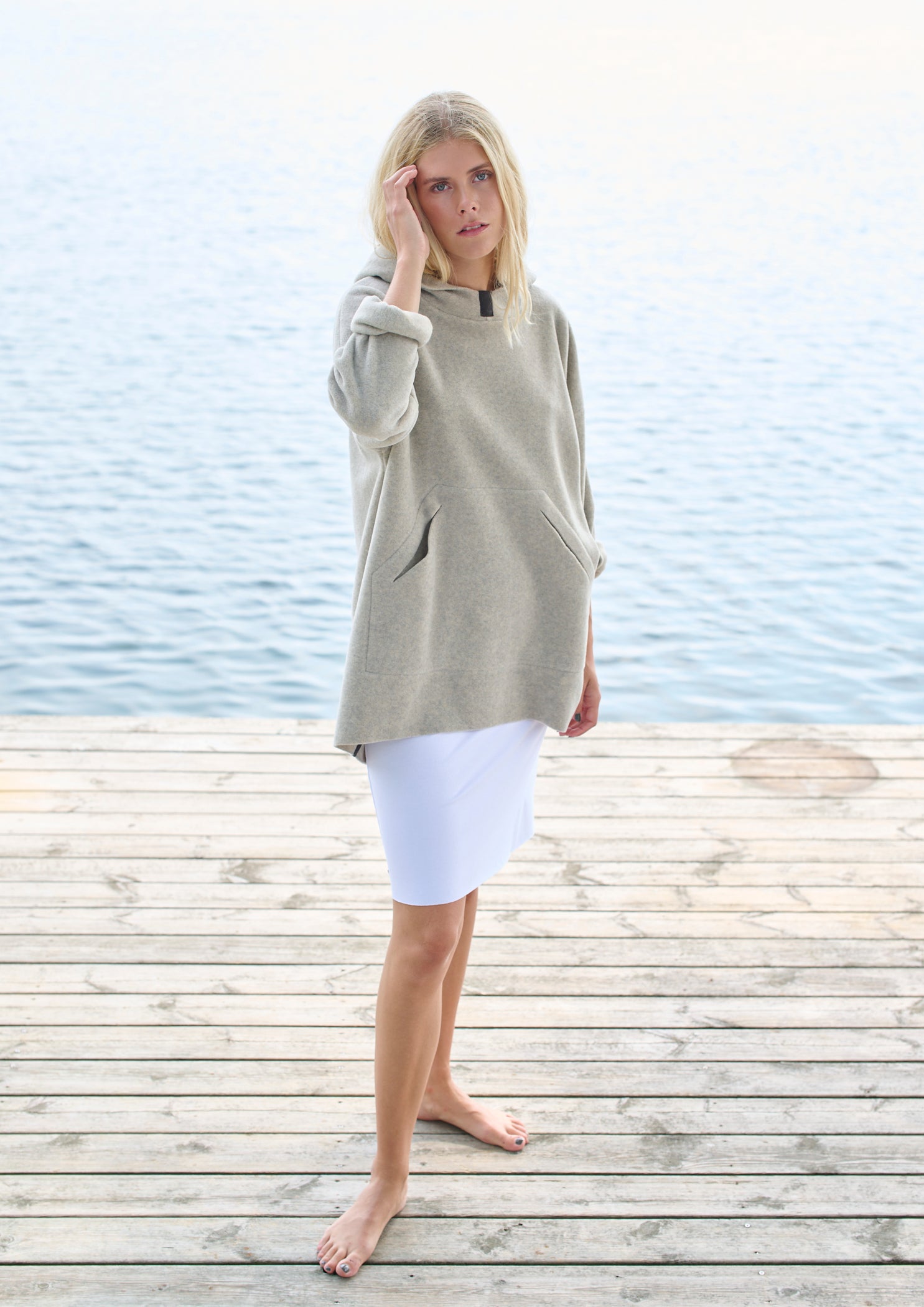 HENRIETTE STEFFENSEN COPENHAGEN OVERSIZE HÆTTETRØJE - 7160 HOODIES SAND 805
