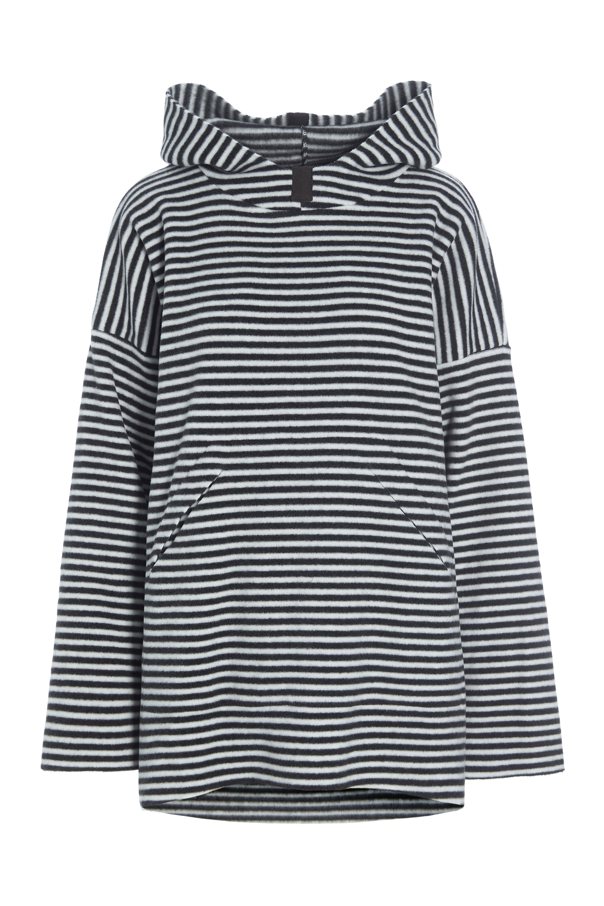 HENRIETTE STEFFENSEN COPENHAGEN OVERSIZE HÆTTETRØJE - 7160 HOODIES STRIPES B&W 673
