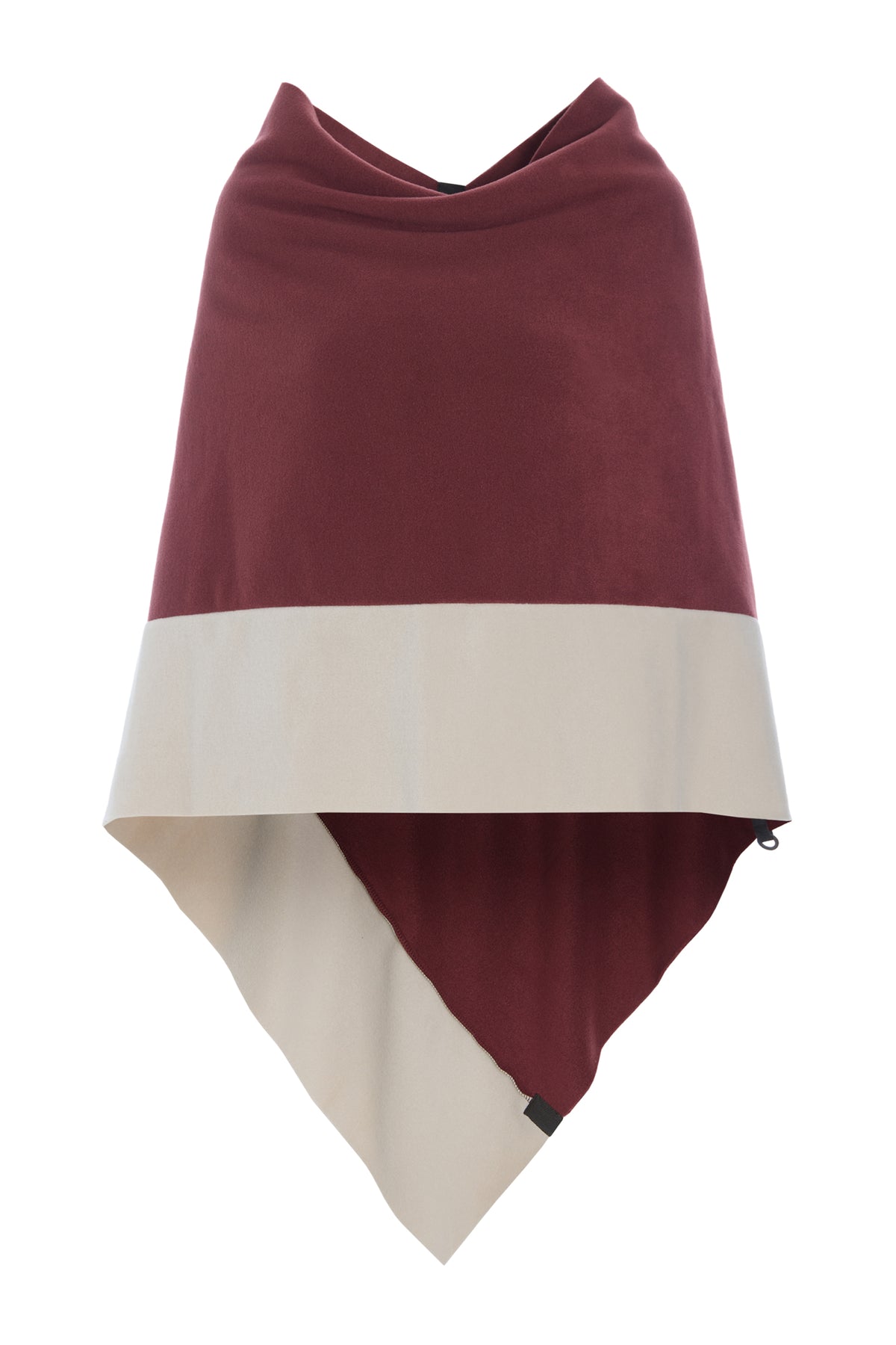 HENRIETTE STEFFENSEN COPENHAGEN PONCHO 2 FARVET - 4068 PONCHOS BORDEAUX/KIT 121