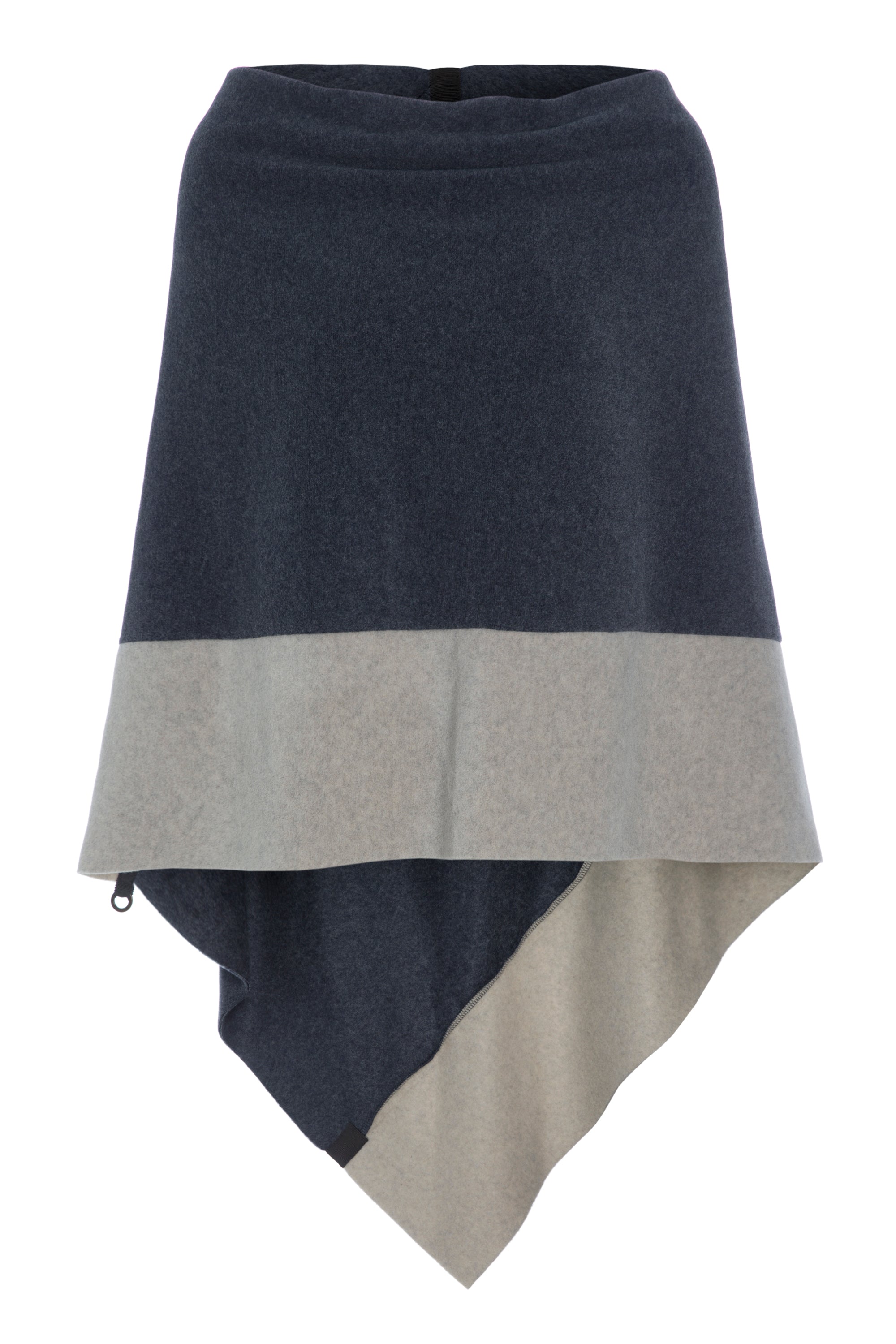 HENRIETTE STEFFENSEN COPENHAGEN PONCHO 2 FARVET - 4068 PONCHOS DEEP BLUE/SAND 824