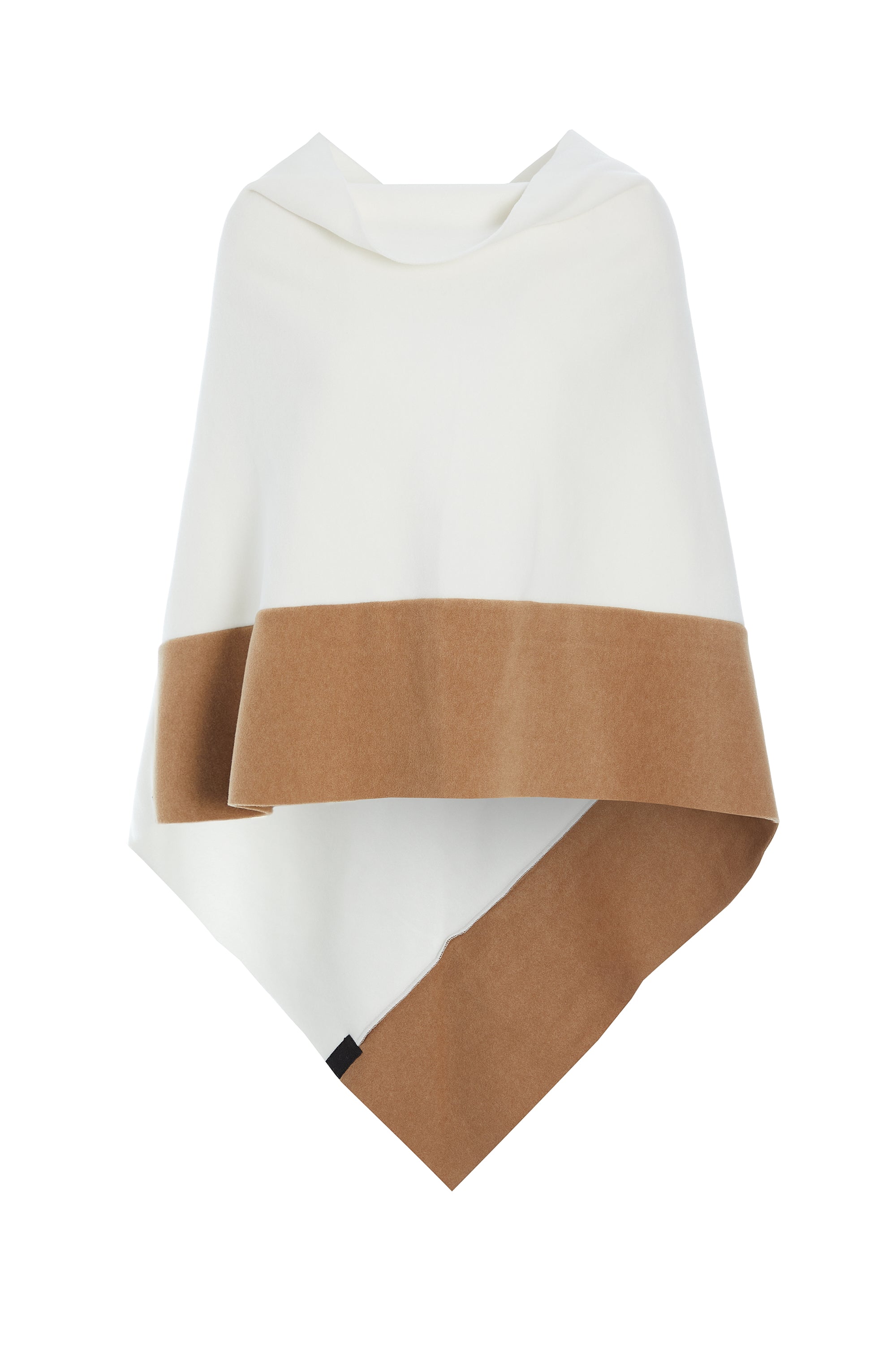 HENRIETTE STEFFENSEN COPENHAGEN PONCHO 2 FARVET - 4068 PONCHOS OFF WHITE/CAMEL 814