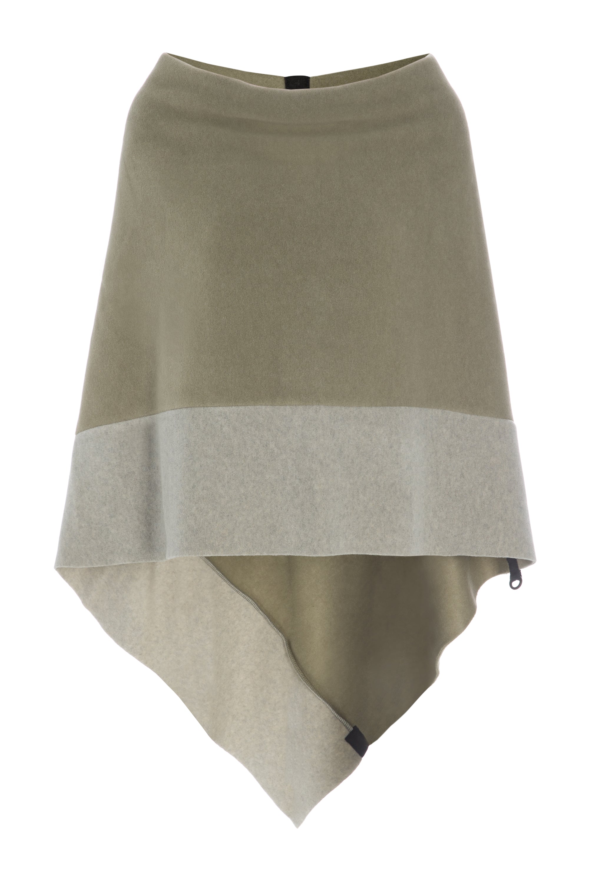 HENRIETTE STEFFENSEN COPENHAGEN PONCHO 2 FARVET - 4068 PONCHOS OLIVE/SAND 612