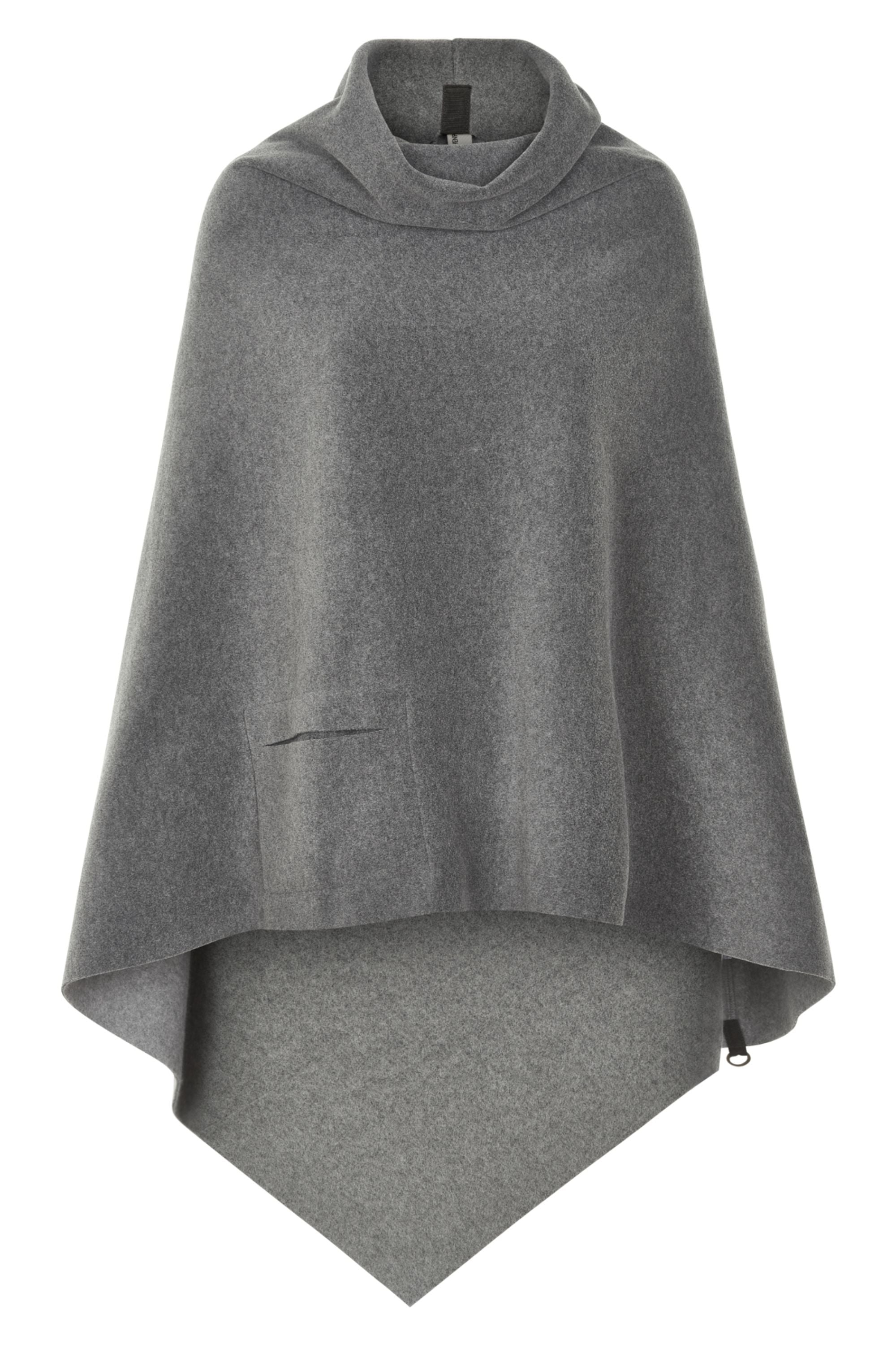 HENRIETTE STEFFENSEN COPENHAGEN PONCHO MED HØJ HALS - 4060 PONCHOS GREY 905
