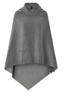 PONCHO MED HØJ HALS - 4060 - GREY