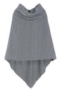 PONCHO MED LÆNGDE - 4076 - STRIPES B&W