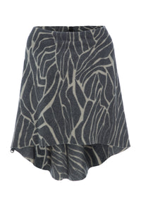 PONCHO MED RUND BUNDKANT - 4062P - LEAVES