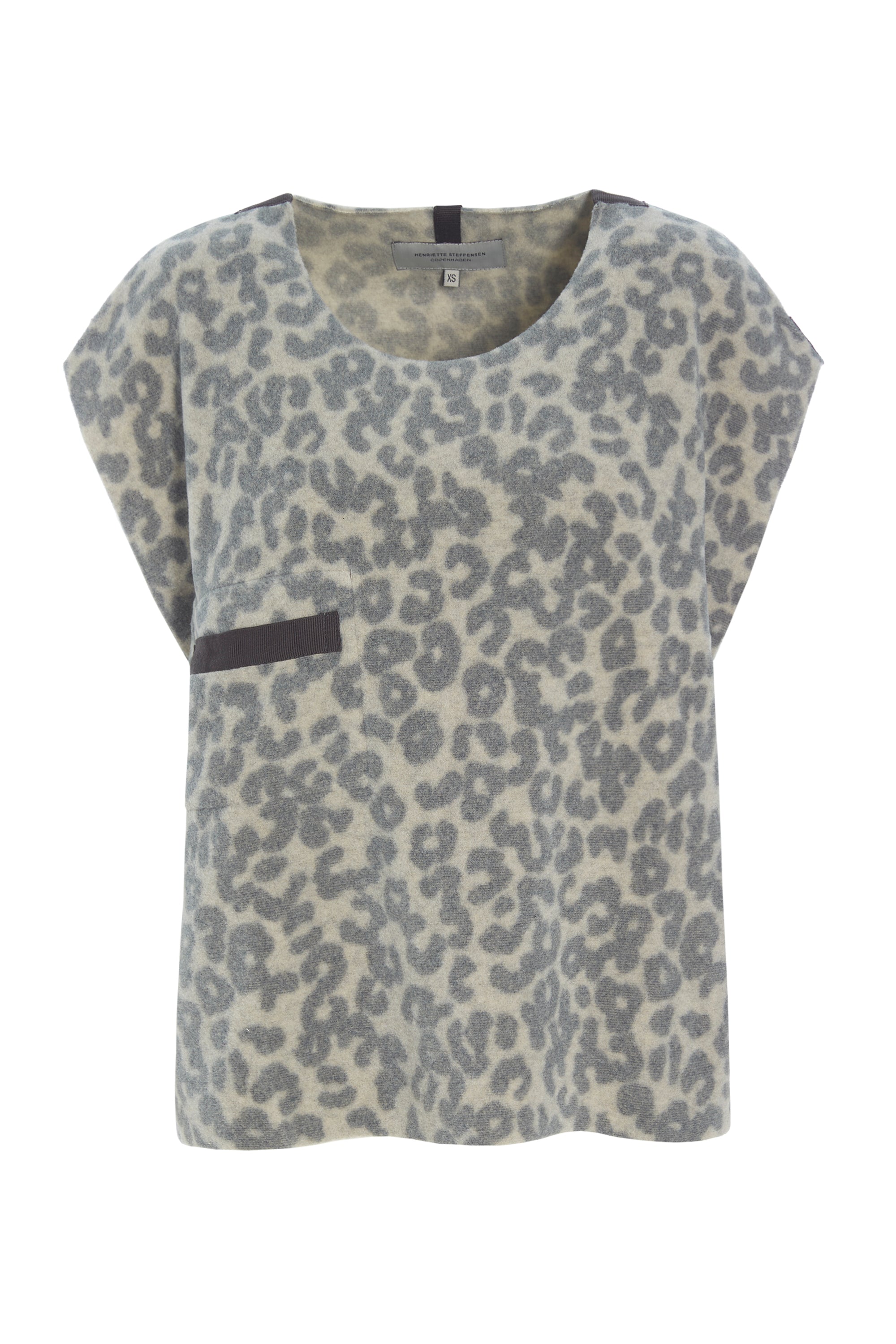 HENRIETTE STEFFENSEN COPENHAGEN PULLOVER - 1353P VESTS LEOPARD grey 105