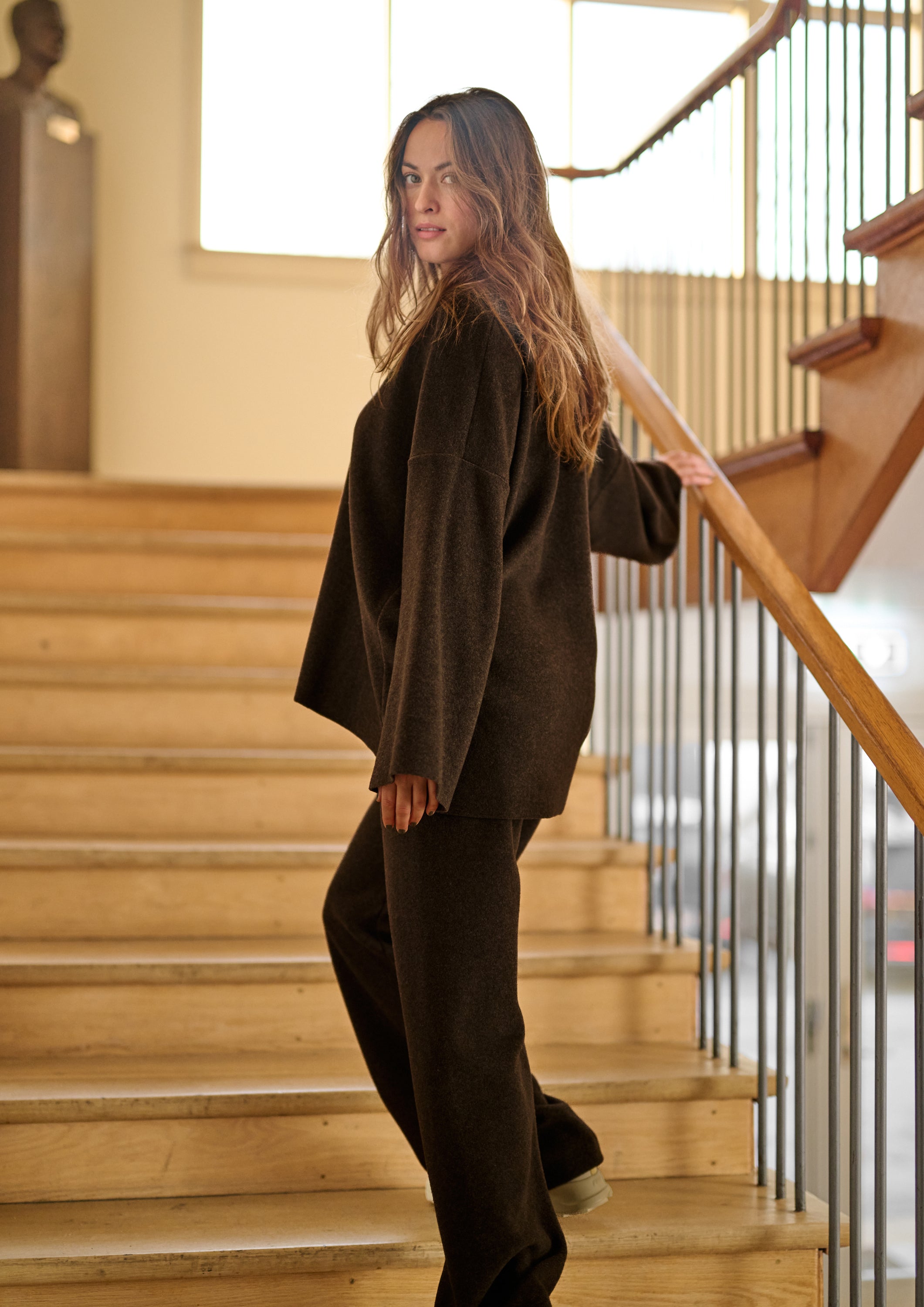 HENRIETTE STEFFENSEN COPENHAGEN PULLOVER - 1370 BLUSER CHOCOLATE 844