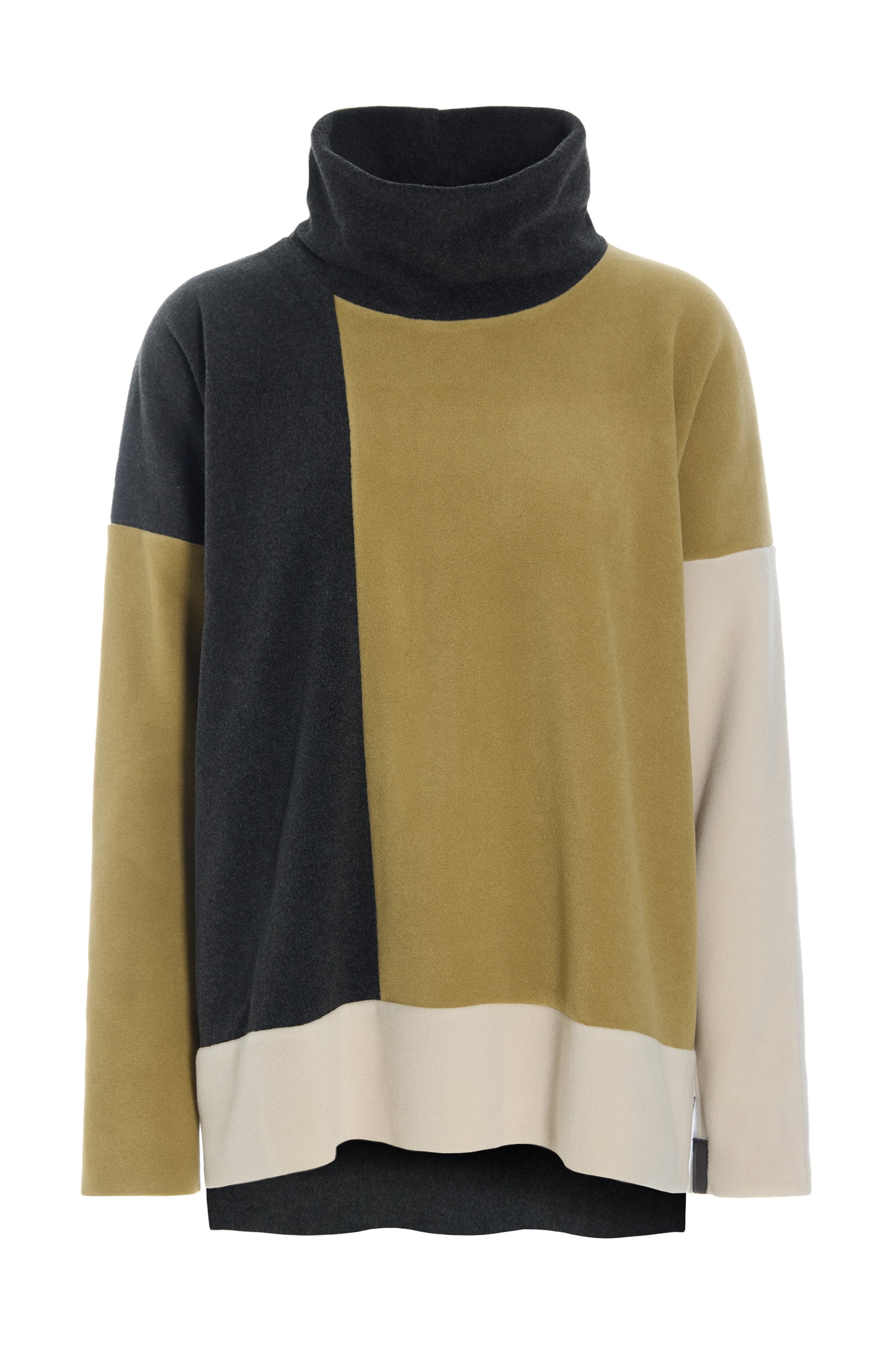 HENRIETTE STEFFENSEN COPENHAGEN PULLOVER PATCH - 1380 BLUSER OLIVE/SB/KIT 327