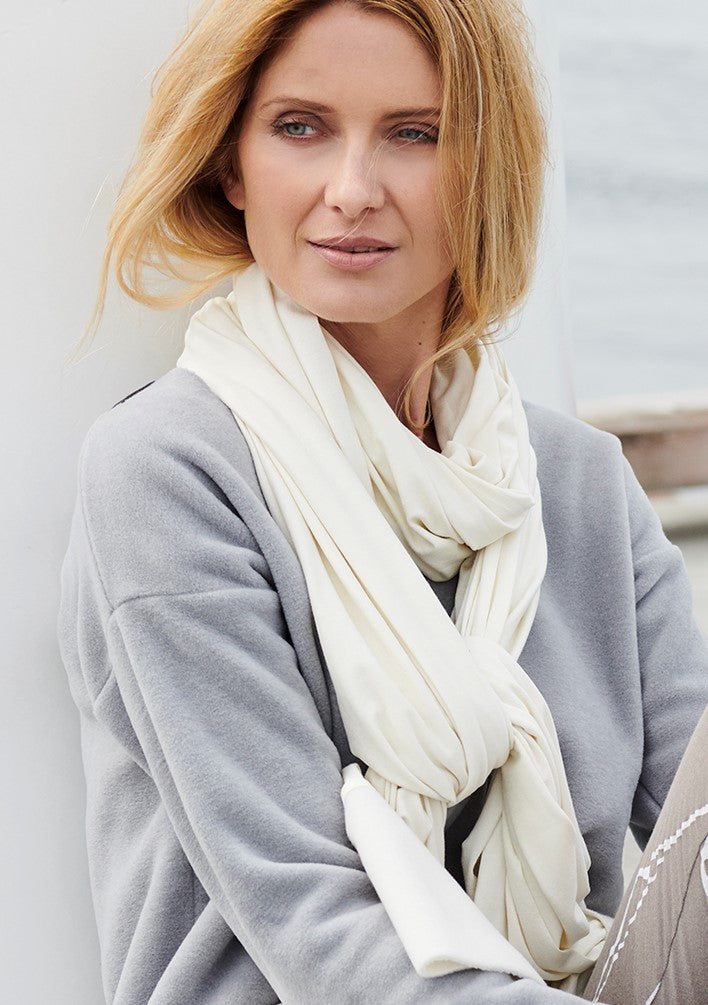 HENRIETTE STEFFENSEN COPENHAGEN SJAL - 4072MIX SCARFS OFF WHITE 802