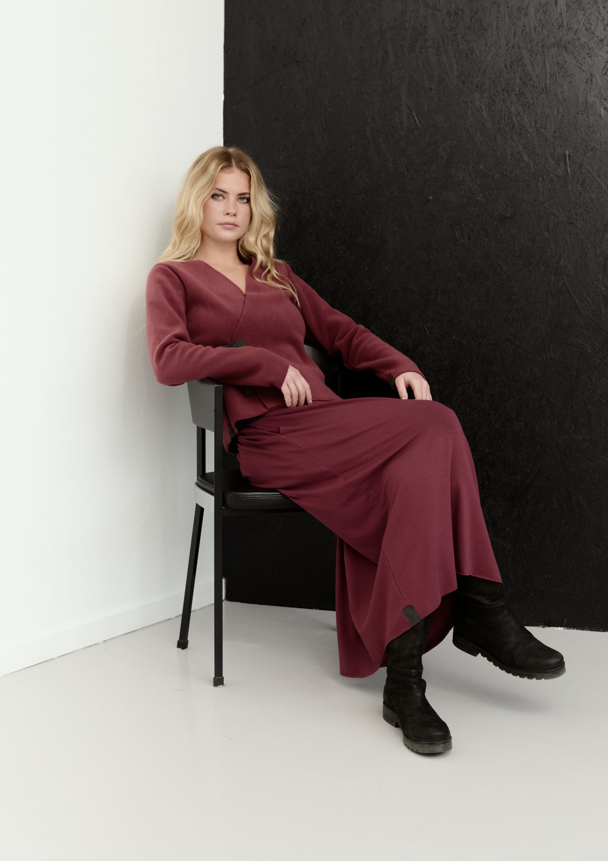 HENRIETTE STEFFENSEN COPENHAGEN SLÅ- OM- BLUSE - 1418 BLUSER BORDEAUX 474
