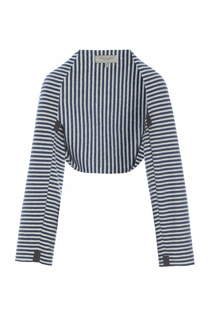 HENRIETTE STEFFENSEN COPENHAGEN SLEEVES - 4123 BLUSER STRIPES DENIM & KIT 667