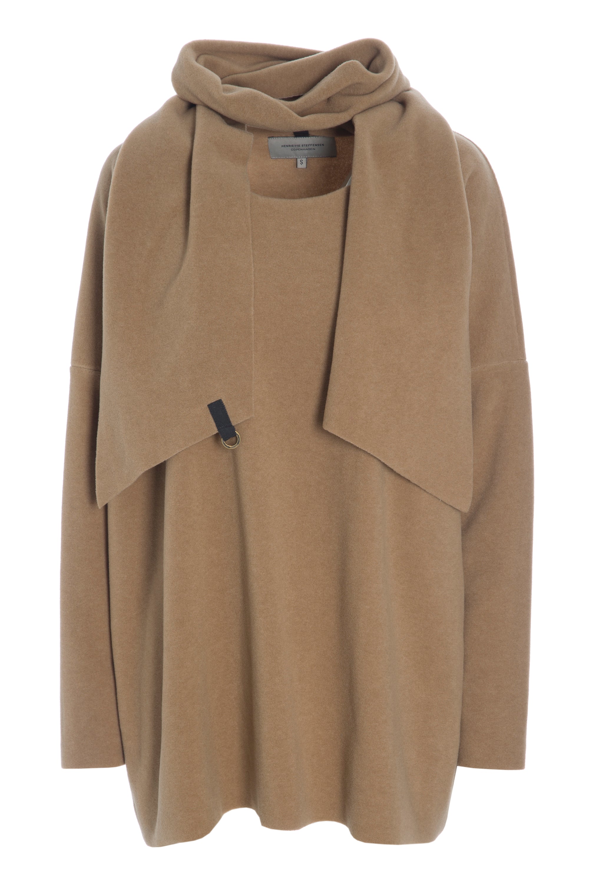 HENRIETTE STEFFENSEN COPENHAGEN SWEATER MED TØRKLÆDE - 1338 BLUSER CAMEL 815