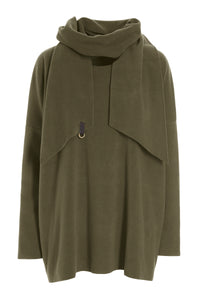 SWEATER MED TØRKLÆDE - 1338 - MOSS