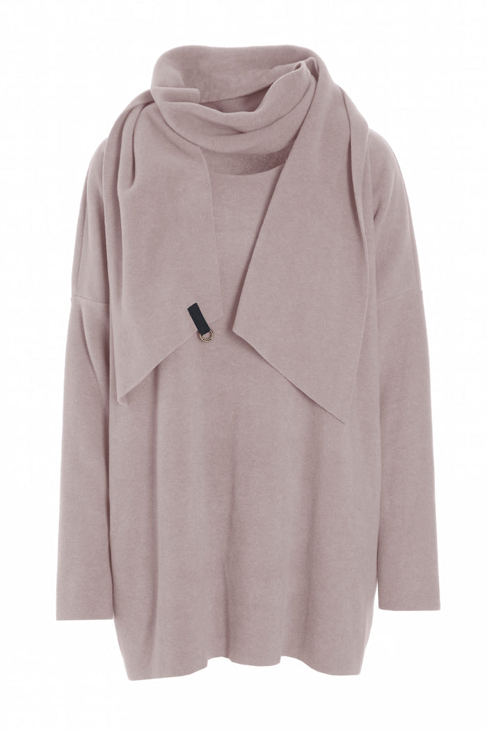 HENRIETTE STEFFENSEN COPENHAGEN SWEATER MED TØRKLÆDE - 1338 BLUSER NUDE 401