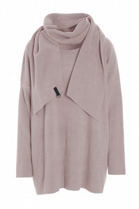 SWEATER MED TØRKLÆDE - 1338 - NUDE