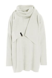 SWEATER MED TØRKLÆDE - 1338 - OFF WHITE