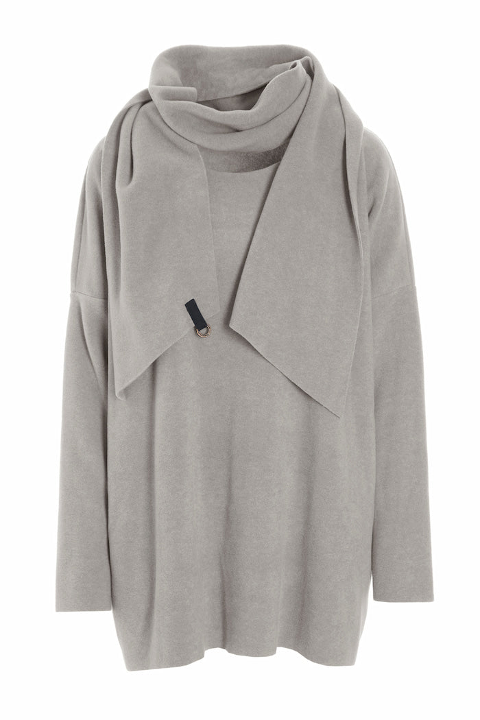 HENRIETTE STEFFENSEN COPENHAGEN SWEATER MED TØRKLÆDE - 1338 BLUSER SAND 805