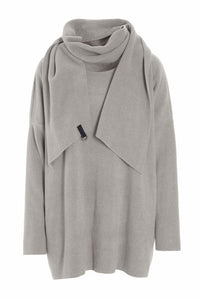 SWEATER MED TØRKLÆDE - 1338 - SAND