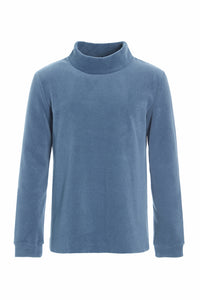 SWEATER M/ HØJ HALS - 1031C - DUSTY BLUE