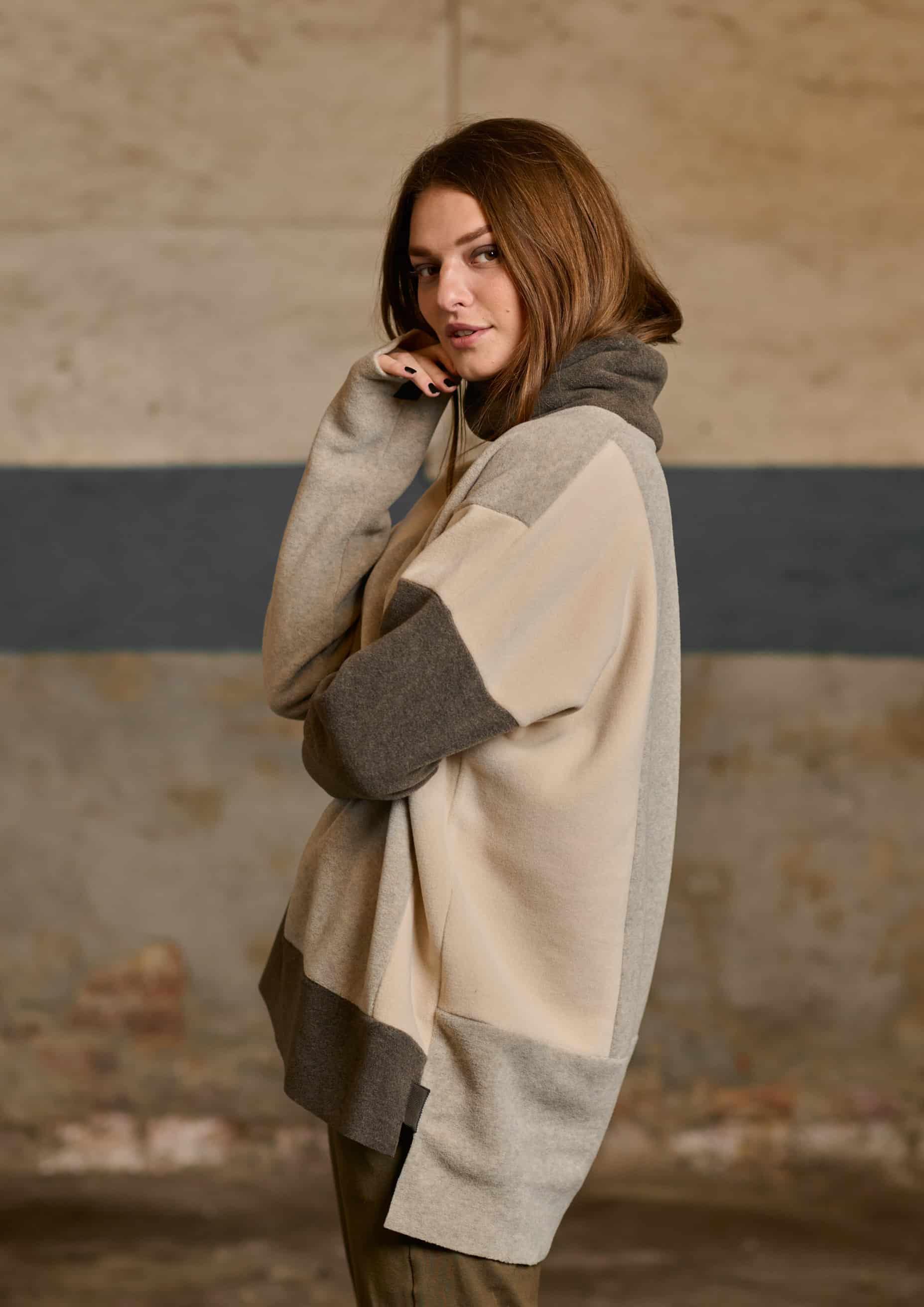 HENRIETTE STEFFENSEN COPENHAGEN SWEATER NO WASTE - 1340 BLUSER BARK/KIT/SAND 645