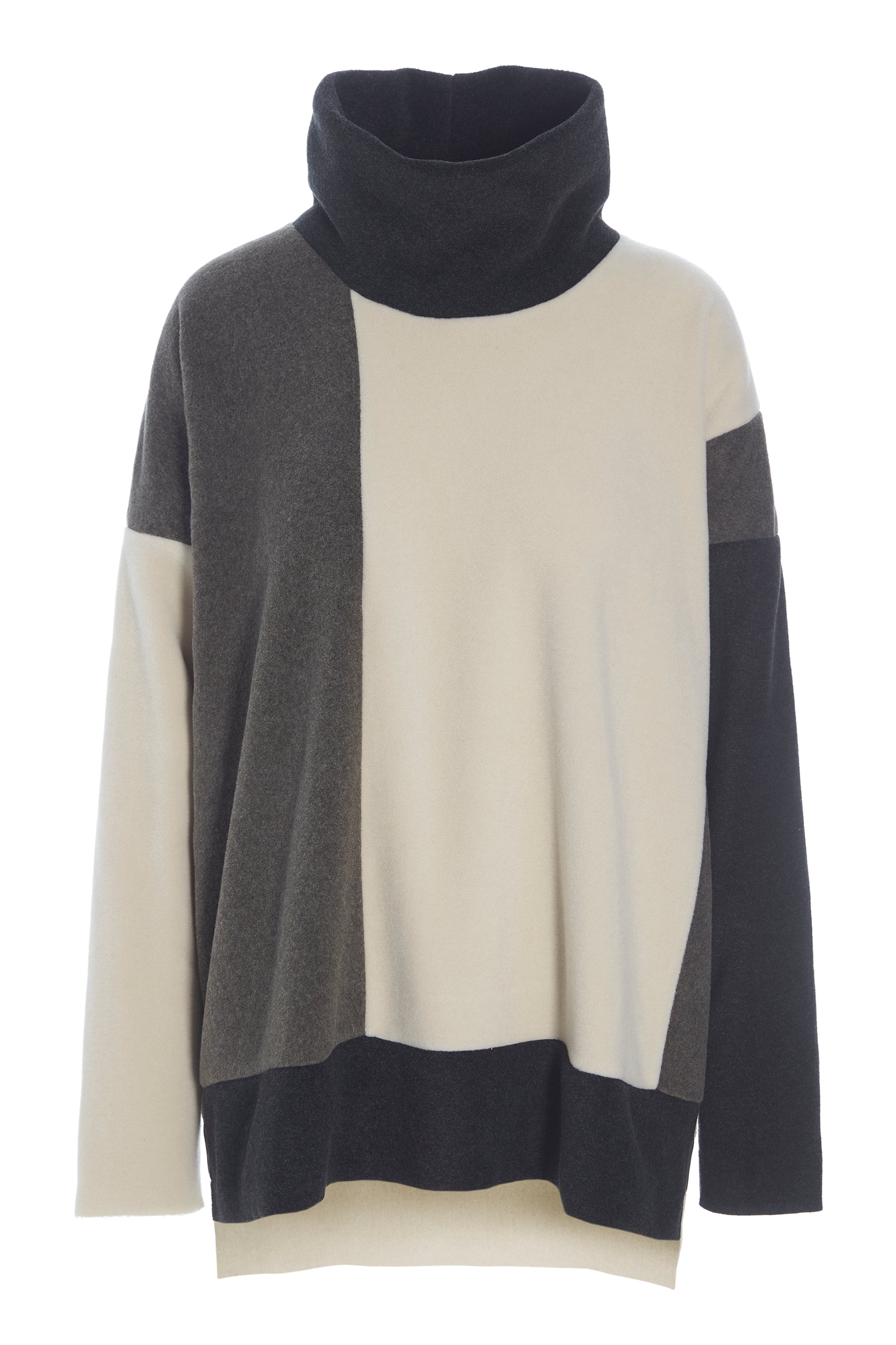 HENRIETTE STEFFENSEN COPENHAGEN SWEATER NO WASTE - 1340 BLUSER BARK/KIT/SOFT BLACK 643