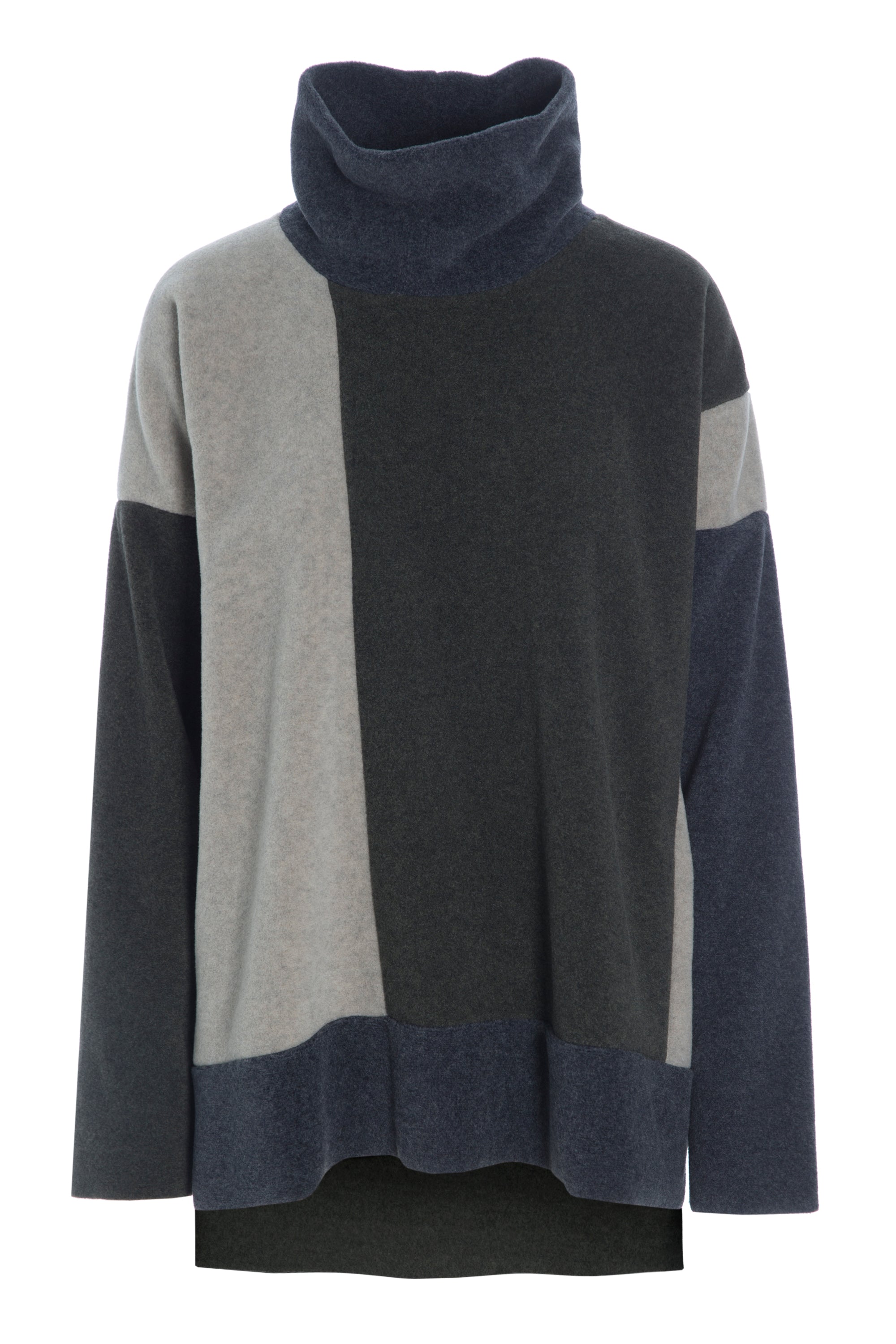 HENRIETTE STEFFENSEN COPENHAGEN SWEATER NO WASTE - 1340 BLUSER DEEP BLUE/SAND/FORREST 820
