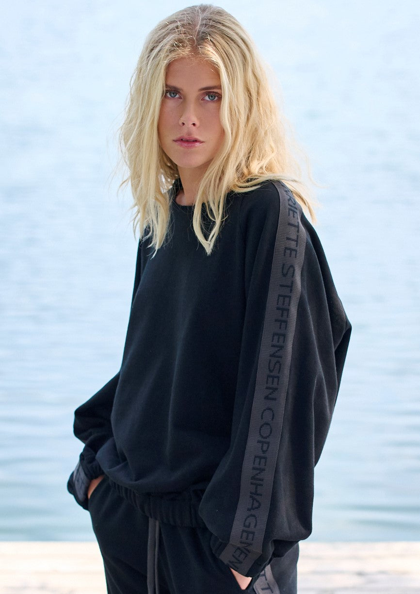 HENRIETTE STEFFENSEN COPENHAGEN SWEATSHIRT - 71602 BLUSER BLACK 900