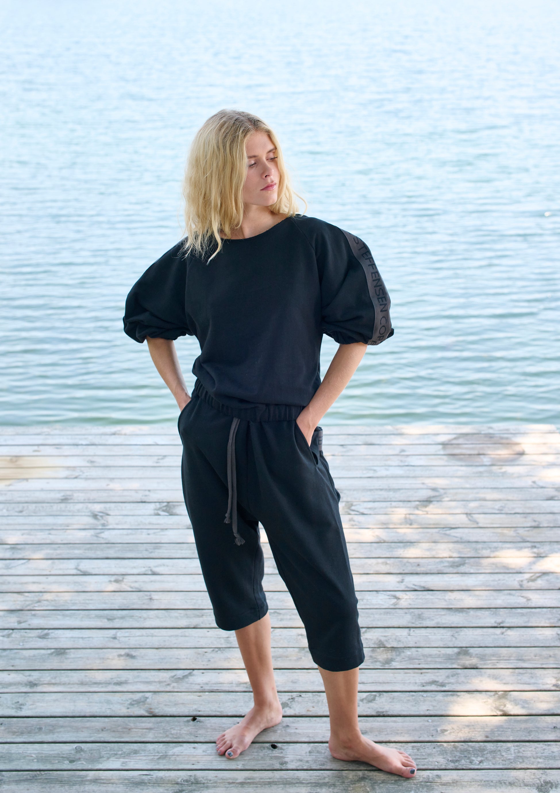 HENRIETTE STEFFENSEN COPENHAGEN SWEATSHIRT - 71602 BLUSER BLACK 900