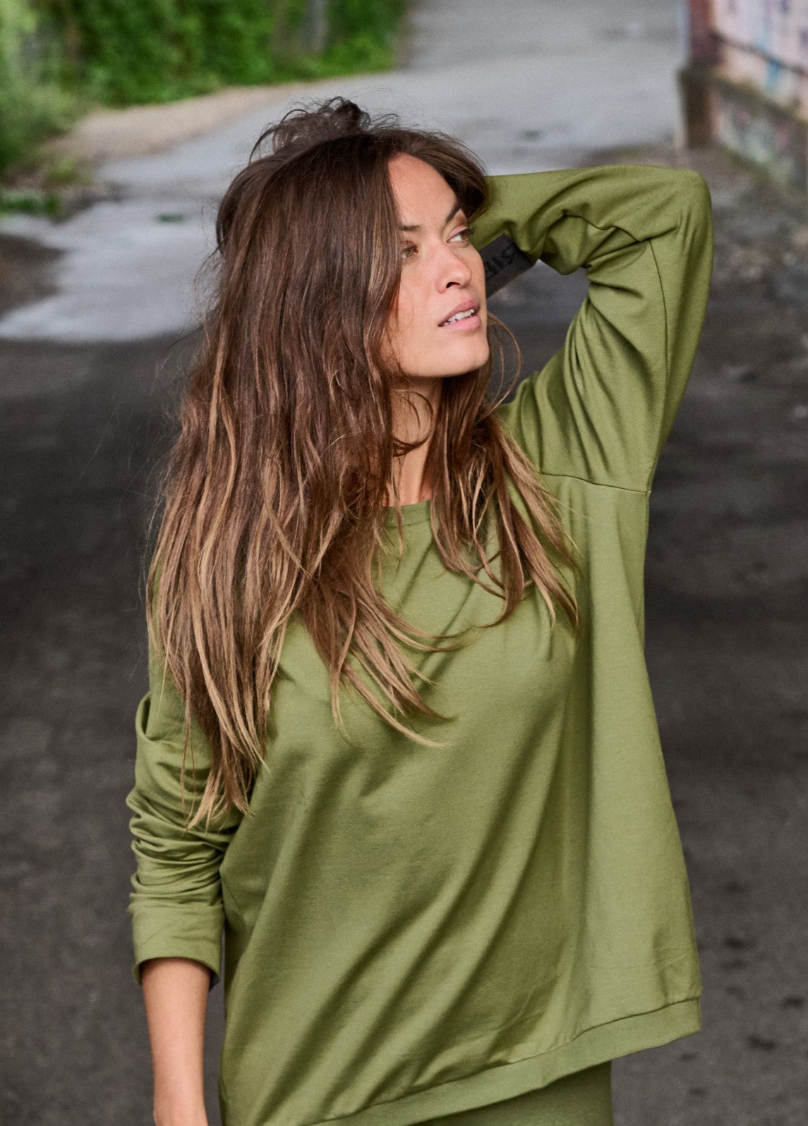 HENRIETTE STEFFENSEN COPENHAGEN SWEATSHIRT - 71605 BLUSER MOSS 611