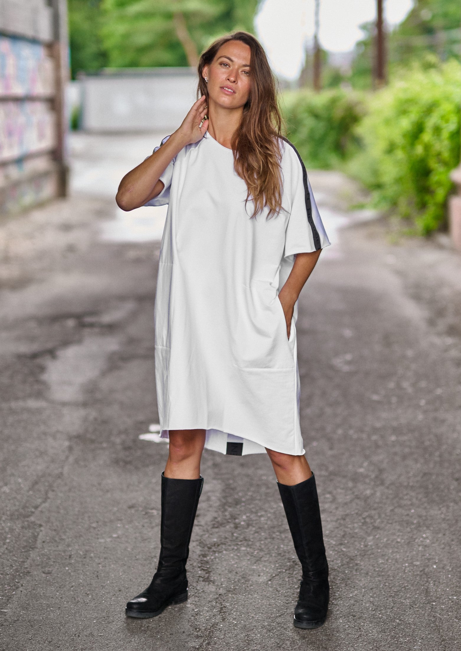 HENRIETTE STEFFENSEN COPENHAGEN SWEAT KJOLE - 73002 KJOLER WHITE 816