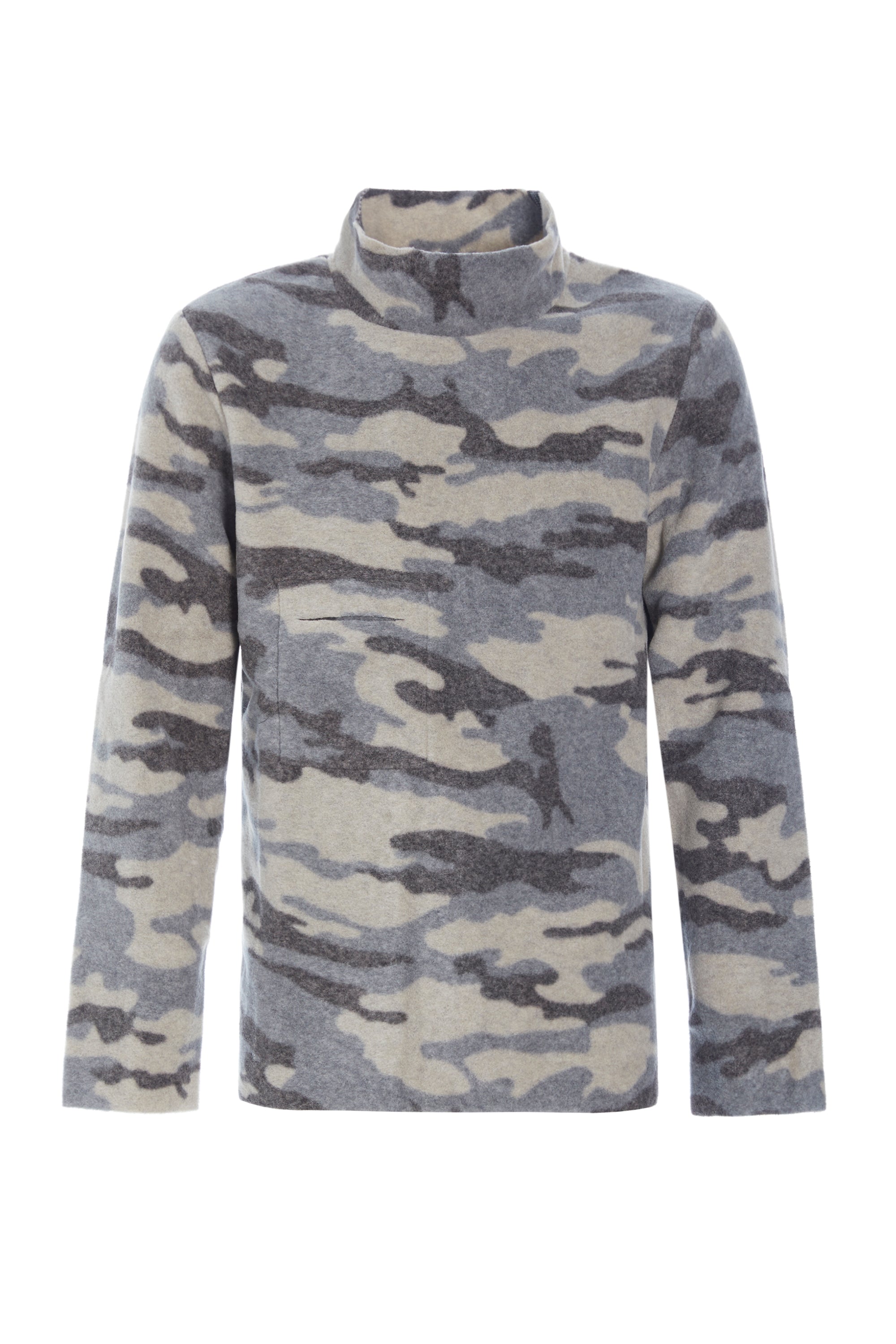 CARL BY STEFFENSEN COPENHAGEN Sweater i print med høj hals - 1003 BLOUSES & SWEATERS CAMOUFLAGE 102