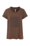 T-SHIRT LOGO PRINT - 96107 - CHOCOLATE