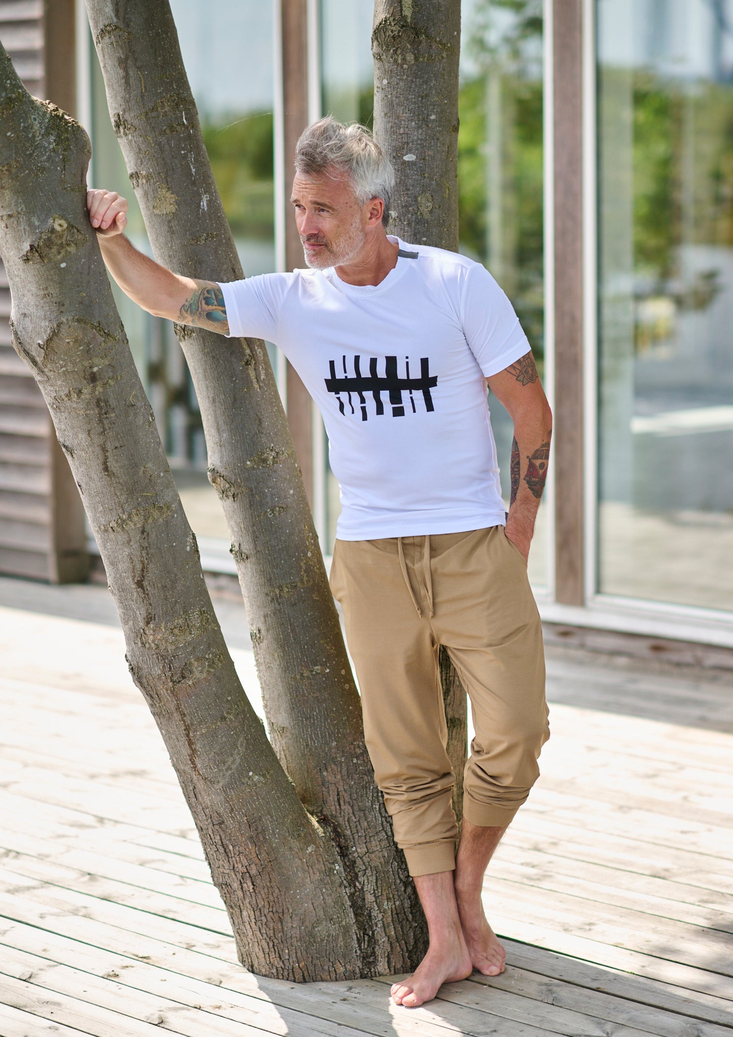 CARL BY STEFFENSEN COPENHAGEN T-SHIRT MED PRINT - 1018CP T-SHIRTS WHITE 816