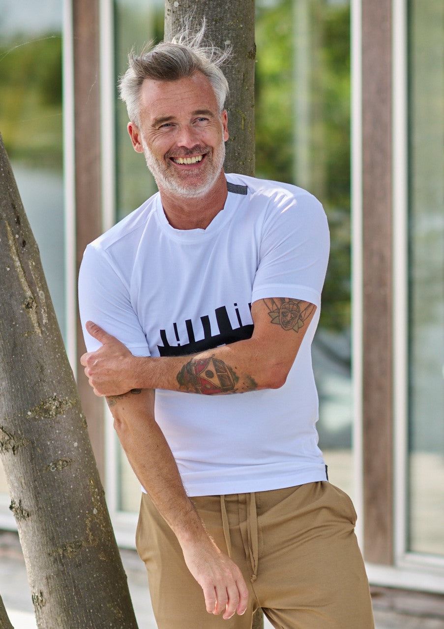 CARL BY STEFFENSEN COPENHAGEN T-SHIRT MED PRINT - 1018CP T-SHIRTS WHITE 816