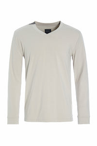 T-SHIRT MED V-HALS LANGÆRMET - 1021C - KIT