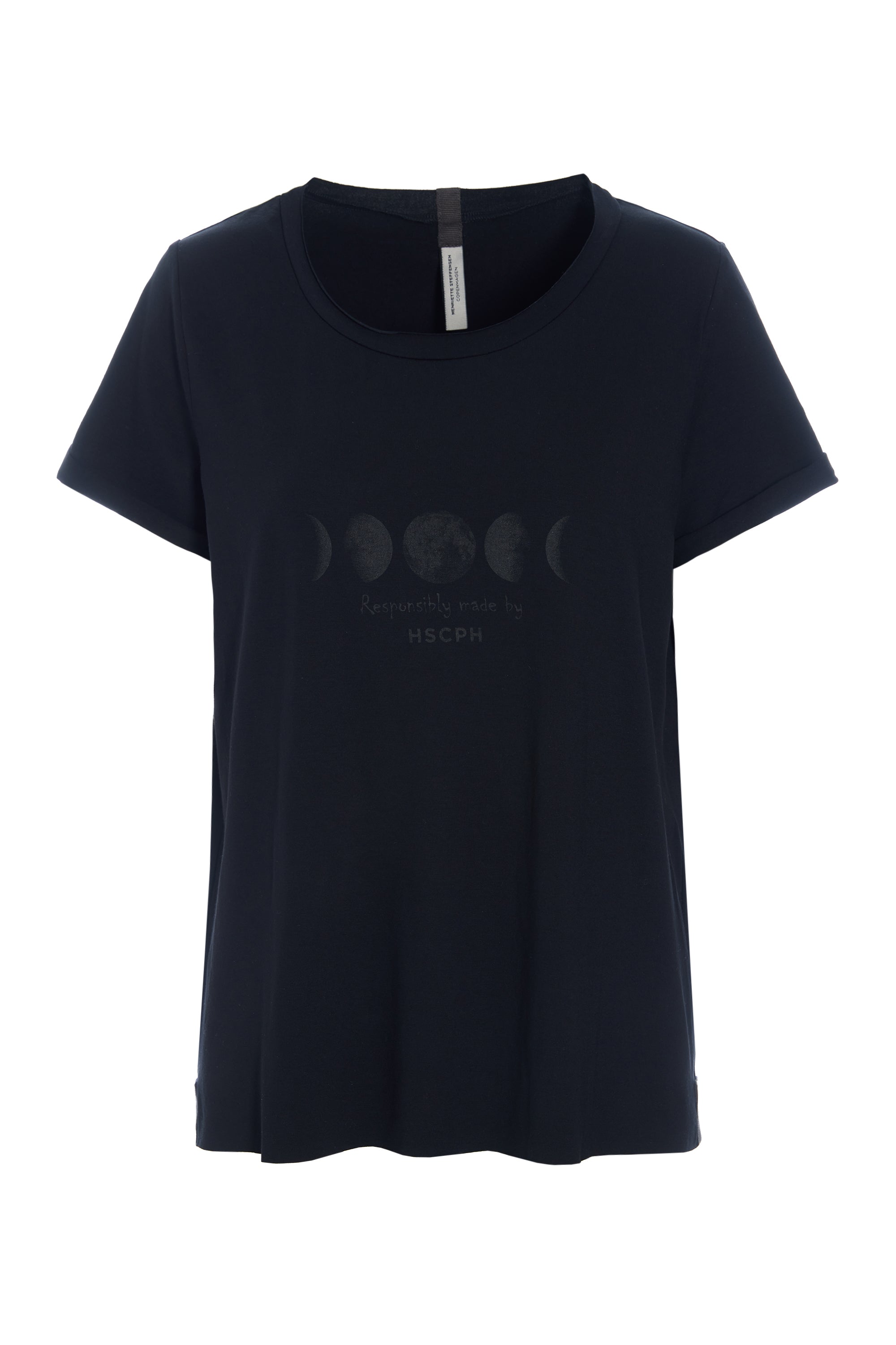 HENRIETTE STEFFENSEN COPENHAGEN T-SHIRT MOON - 96107 T-SHIRTS BLACK 900