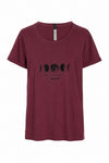 T-SHIRT MOON - 96107 - BORDEAUX