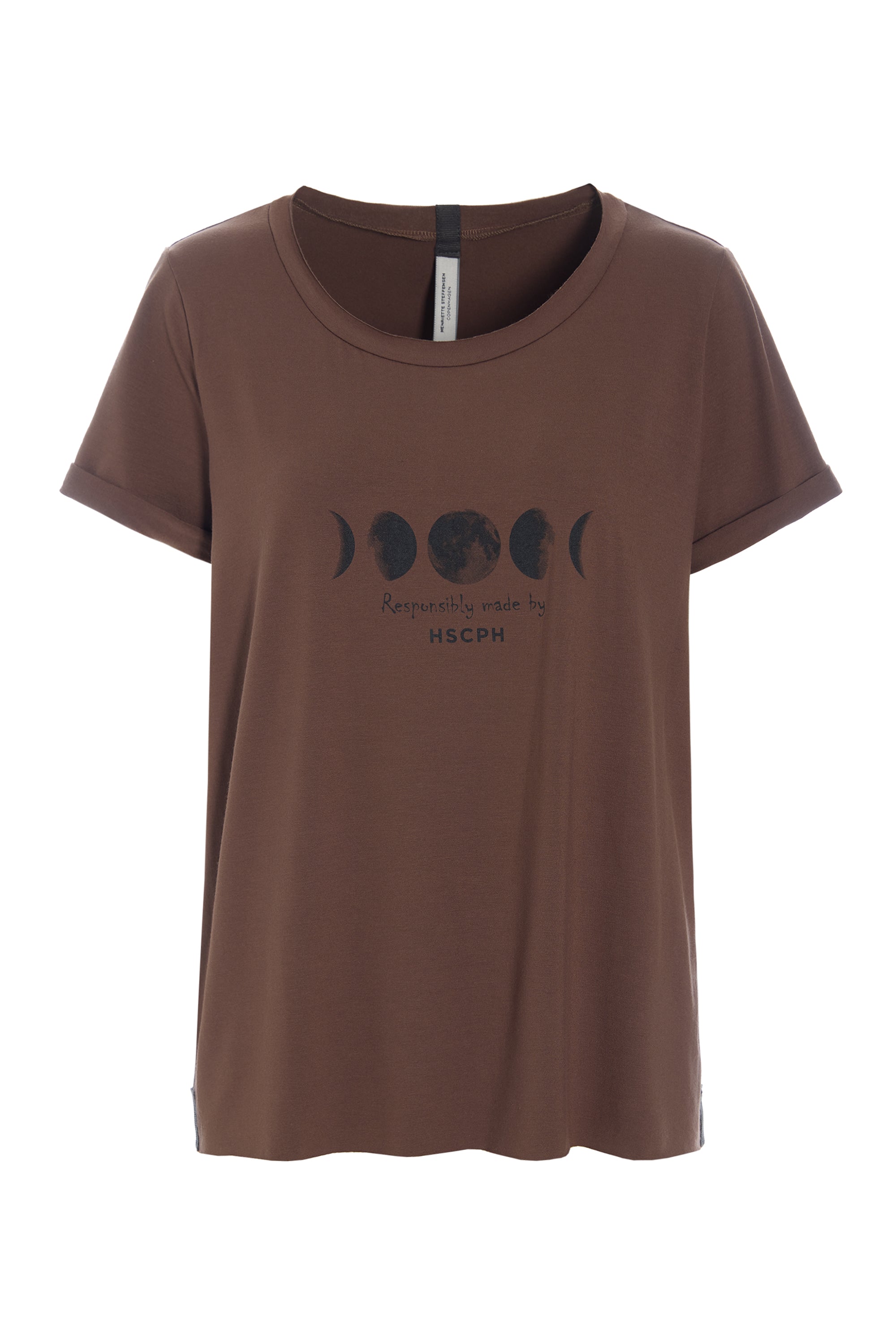 HENRIETTE STEFFENSEN COPENHAGEN T-SHIRT MOON - 96107 T-SHIRTS CHOCOLATE 844