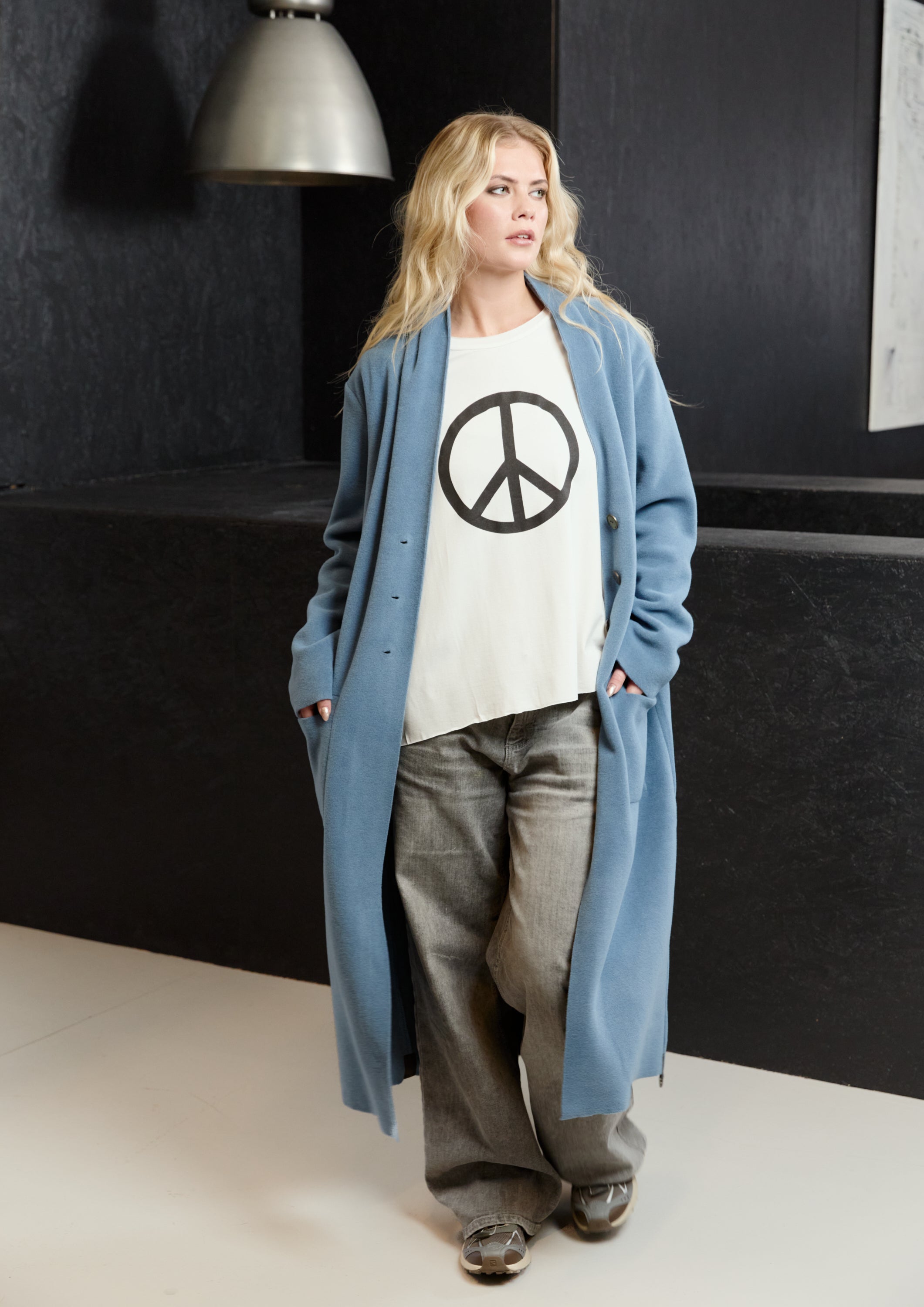 HENRIETTE STEFFENSEN COPENHAGEN TEE PEACE PRINT - 96066 T-SHIRTS WHITE 816