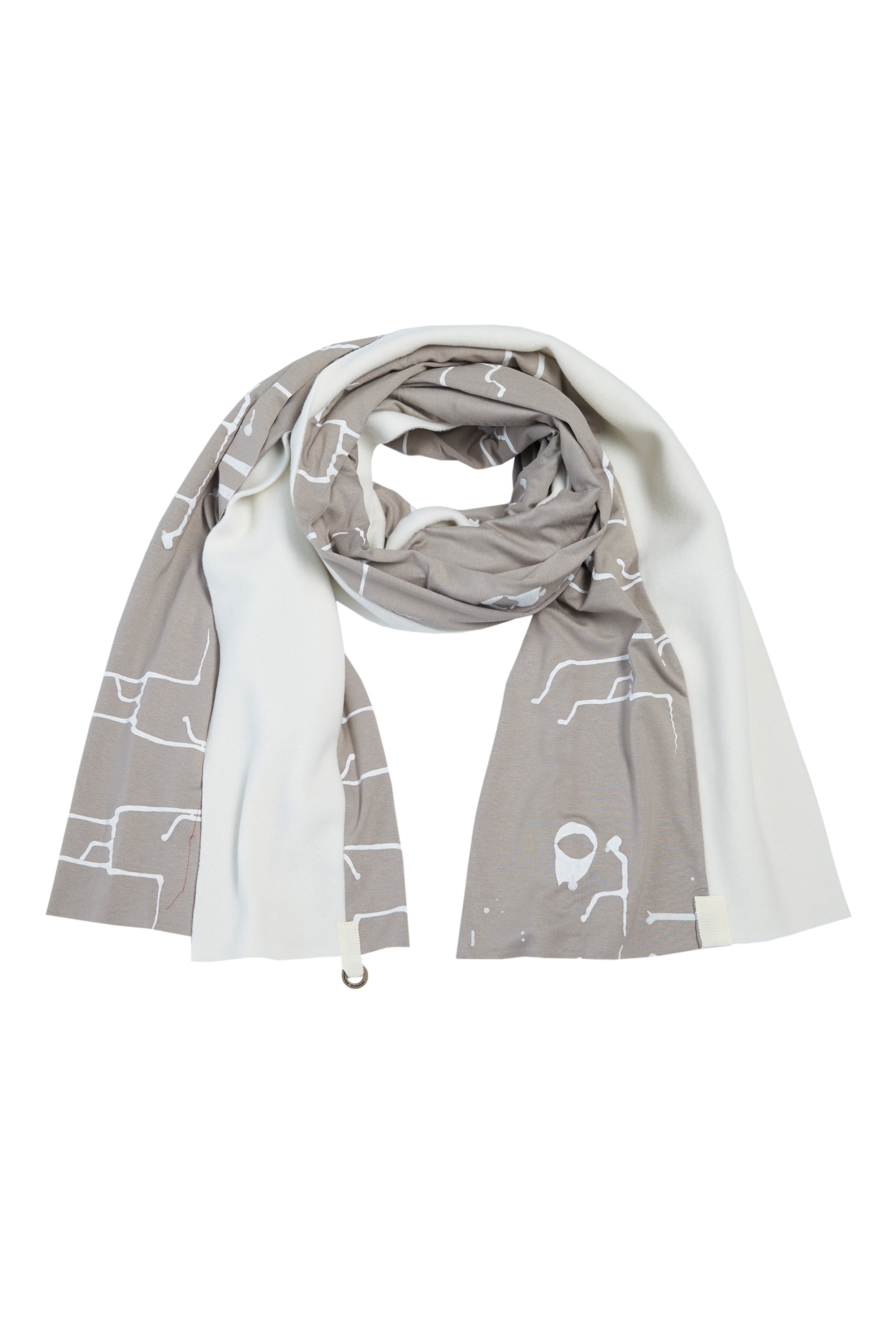 HENRIETTE STEFFENSEN COPENHAGEN TØKLÆDE MIX - 4067 SCARFS OFF WHITE/SAND PRINT