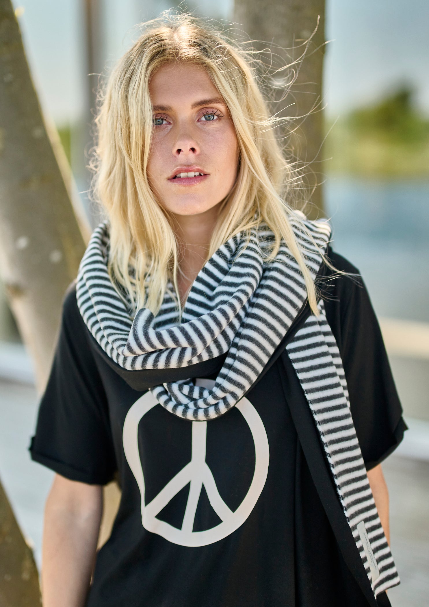 HENRIETTE STEFFENSEN COPENHAGEN TØKLÆDE MIX - 4067 SCARFS STRIPES/BLACK 685